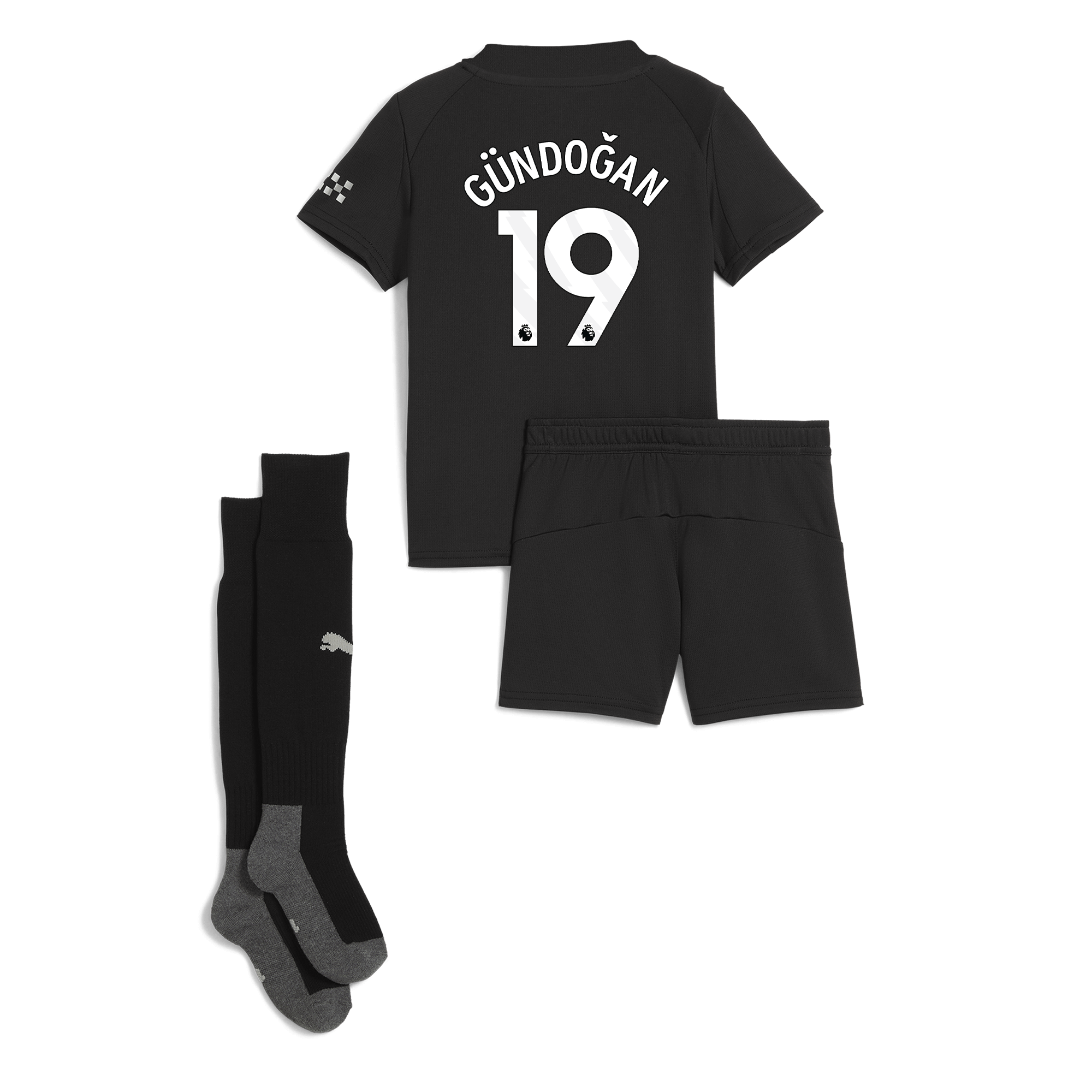 manchester city away mini kit 202526 with gÜndoĞan 19 printing Manchester City Shirts | Official Team Gear