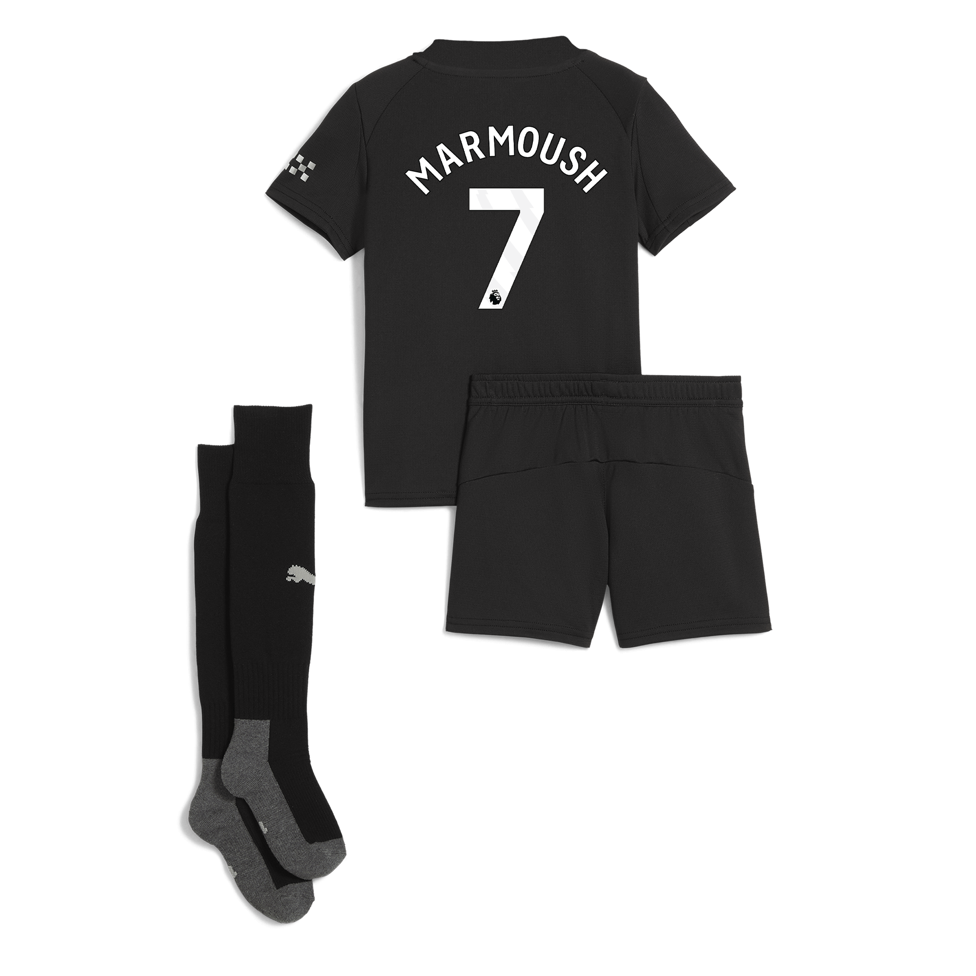 manchester city away mini kit 202526 with marmoush 7 printing Manchester City Shirts | Official Team Gear