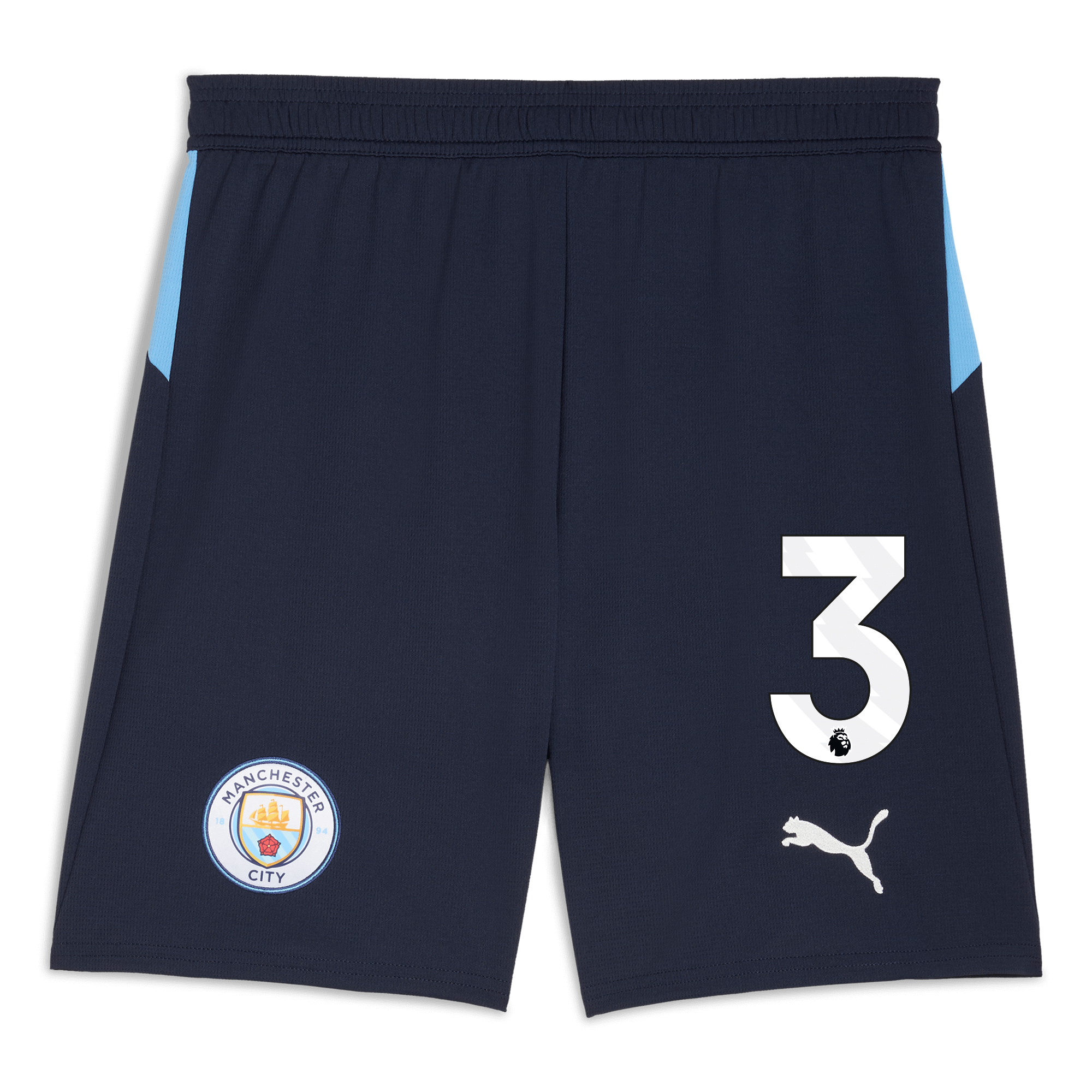 manchester city football shorts navy 202526 with 3 Manchester City Shirts | Official Team Gear