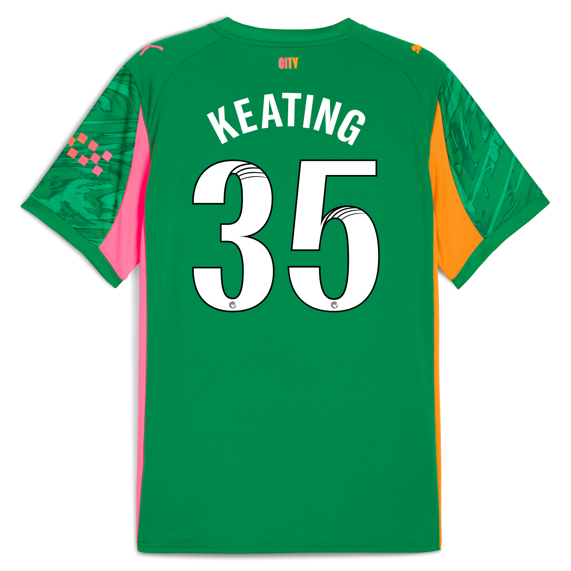 manchester city goalkeeper jersey green 202526 with keating 35 printing Manchester City Shirts | Official Team Gear