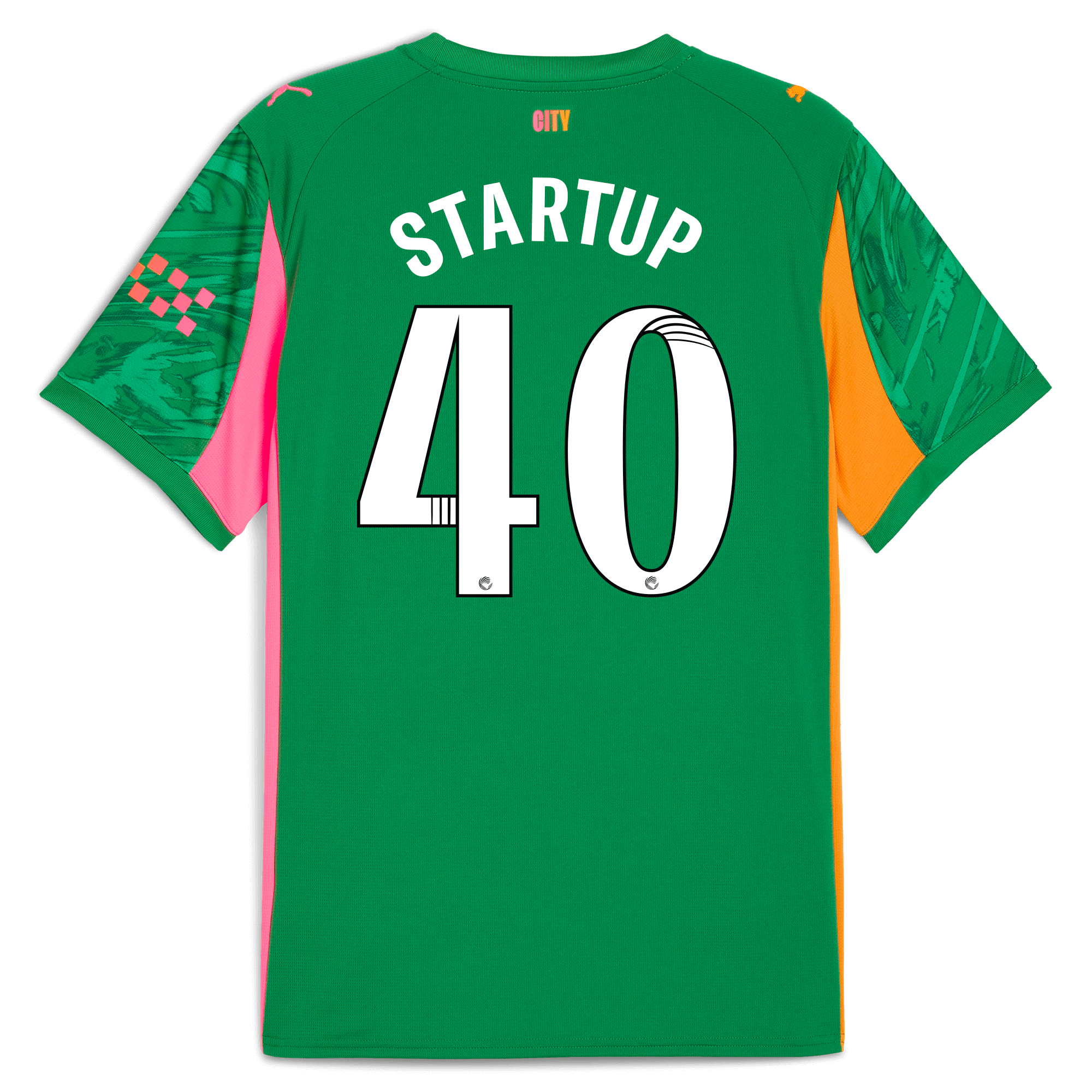 manchester city goalkeeper jersey green 202526 with startup 40 printing Manchester City Shirts | Official Team Gear