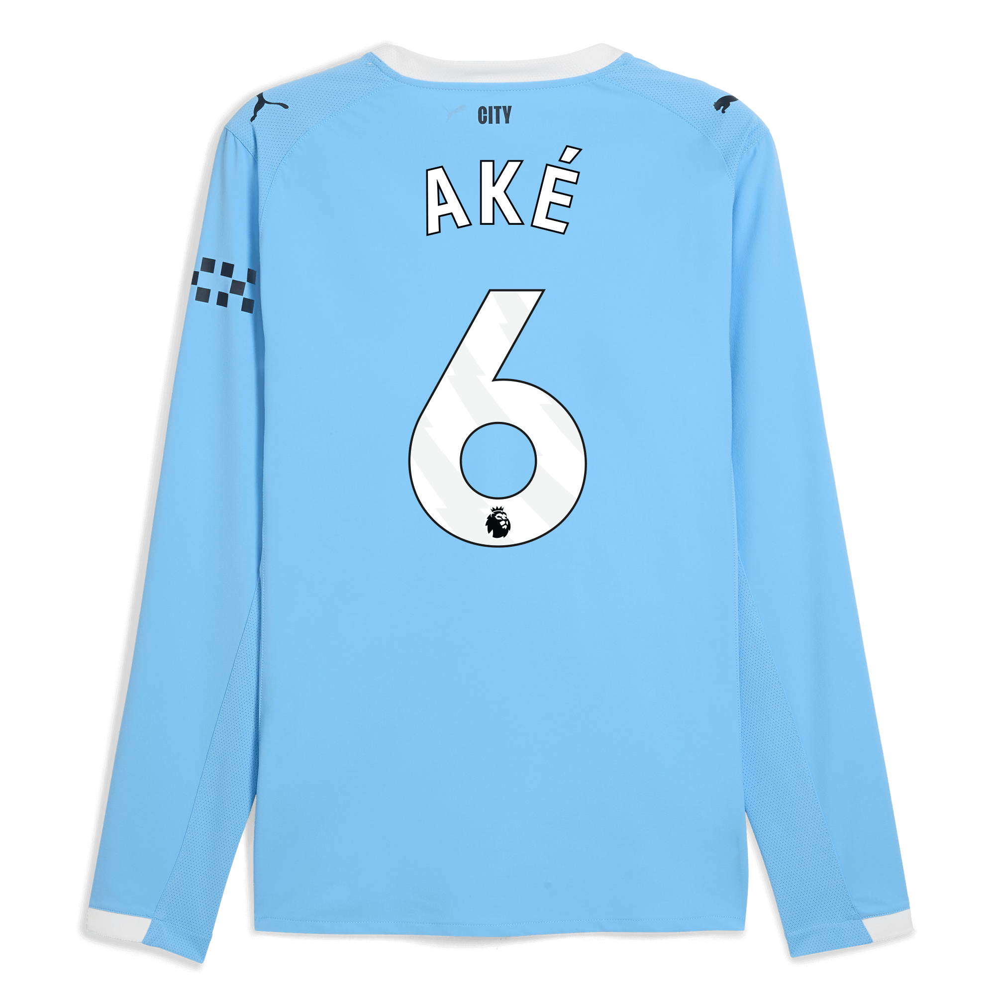 manchester city home authentic jersey 202526 long sleeve with akÉ 6 printing Manchester City Shirts | Official Team Gear
