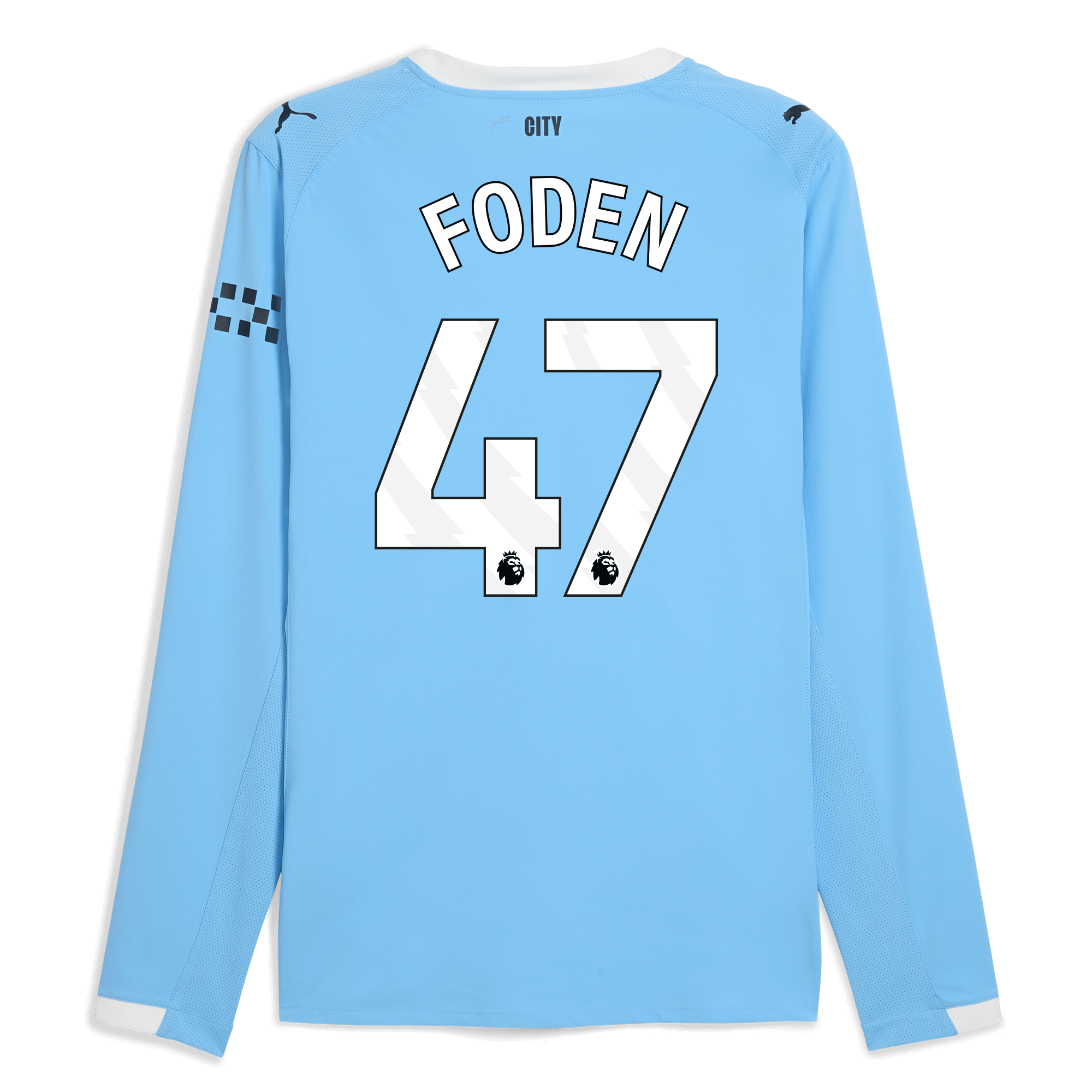 manchester city home authentic jersey 202526 long sleeve with foden 47 printing Manchester City Shirts | Official Team Gear