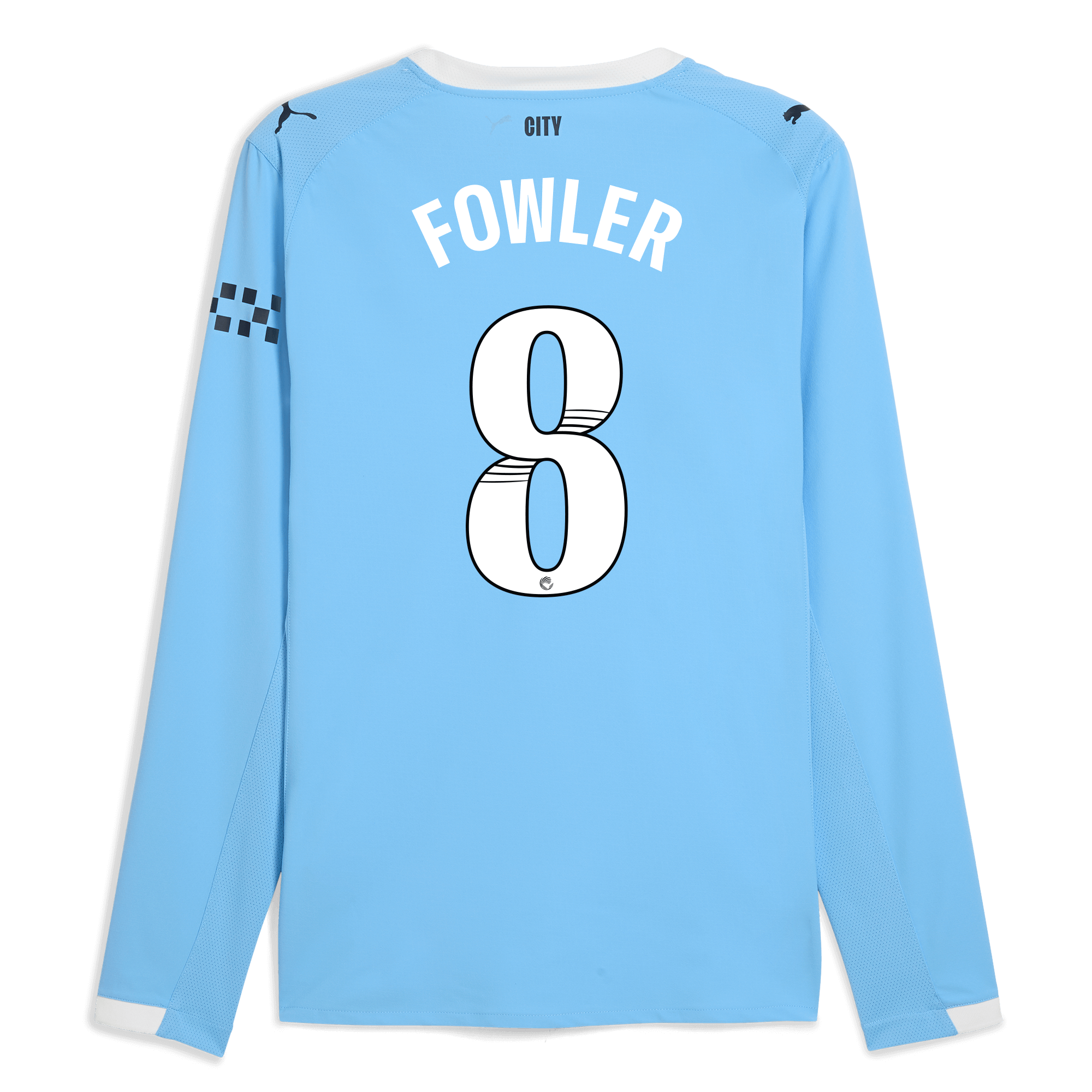 manchester city home authentic jersey 202526 long sleeve with fowler 8 printing Manchester City Shirts | Official Team Gear