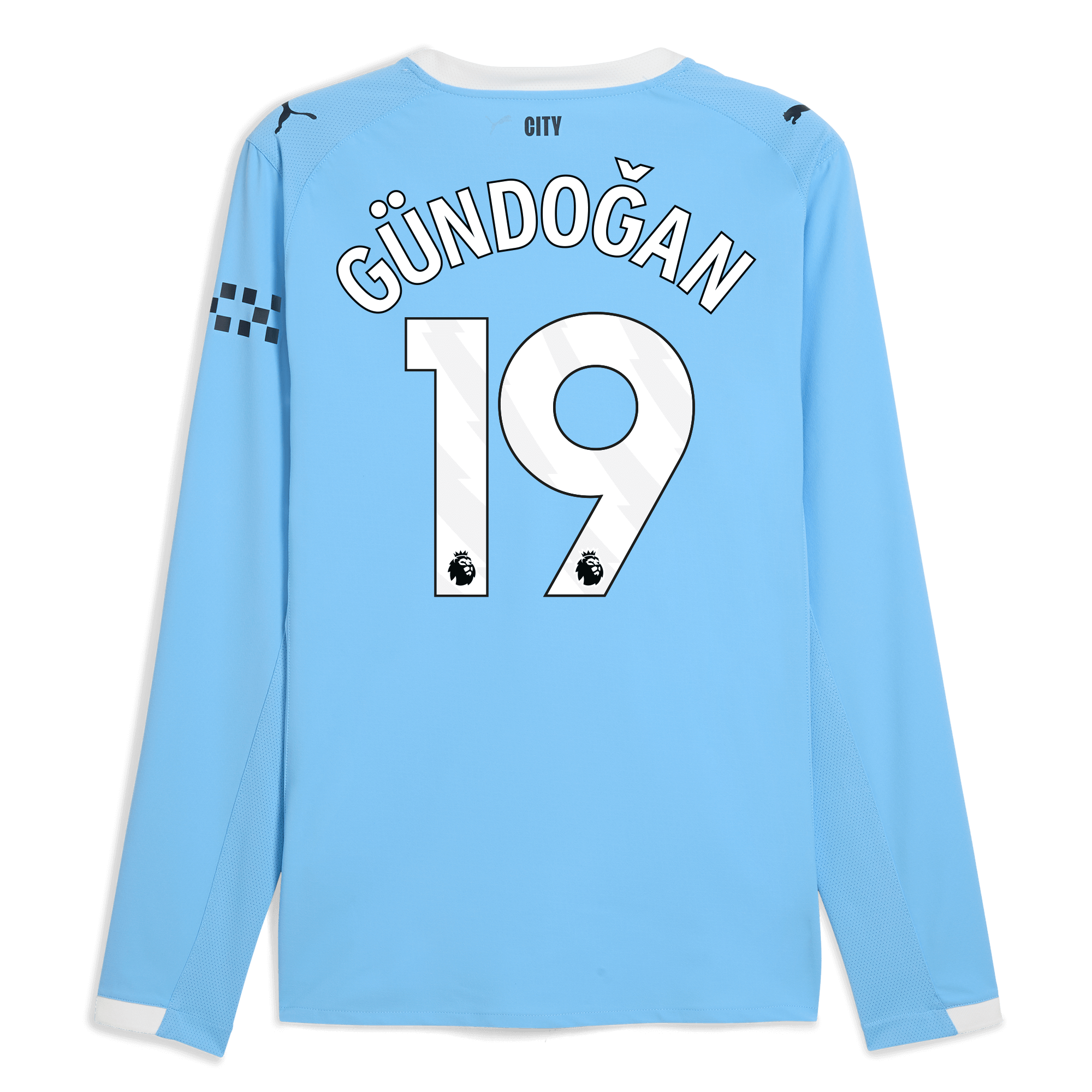 manchester city home authentic jersey 202526 long sleeve with gÜndoĞan 19 printing Manchester City Shirts | Official Team Gear