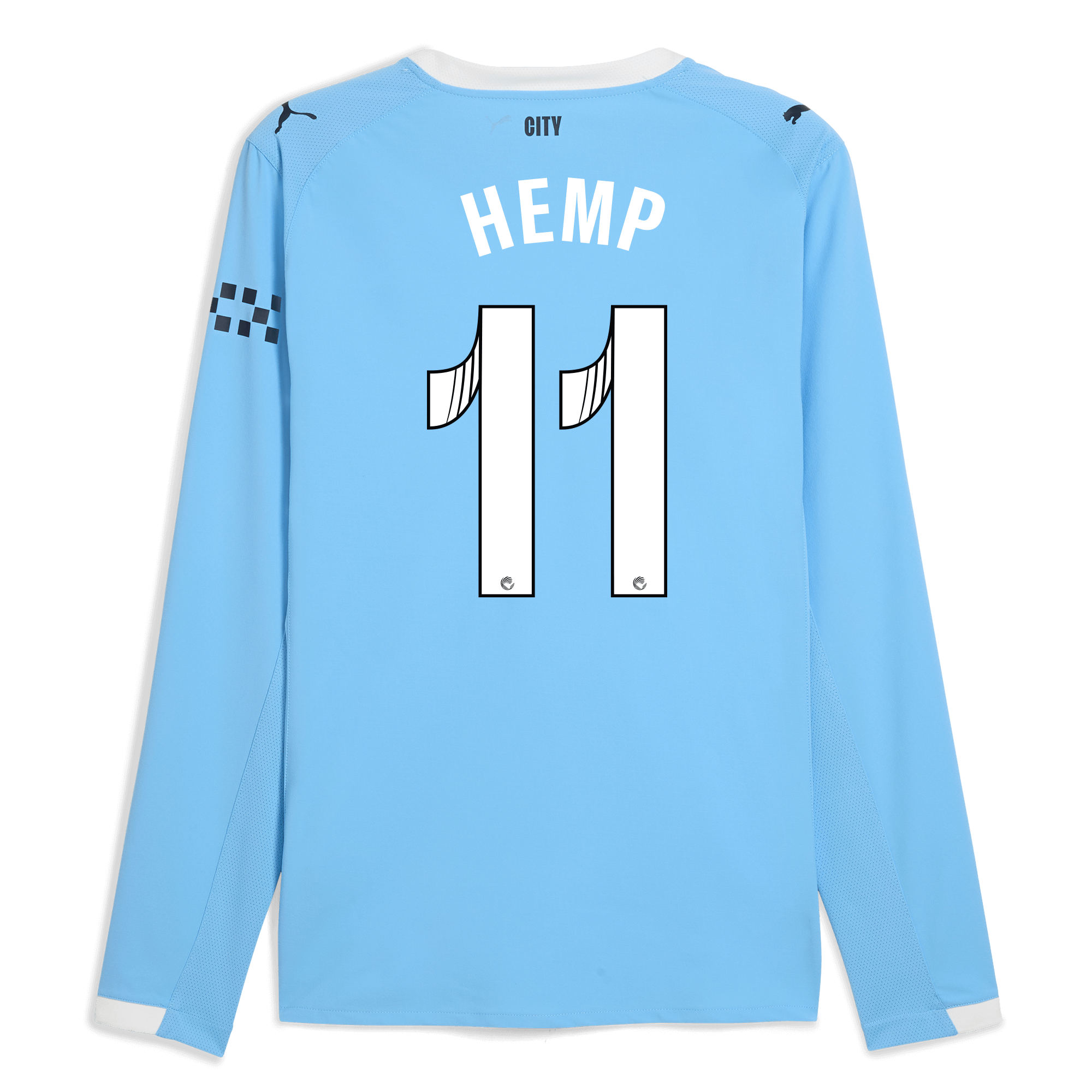 manchester city home authentic jersey 202526 long sleeve with hemp 11 printing Manchester City Shirts | Official Team Gear