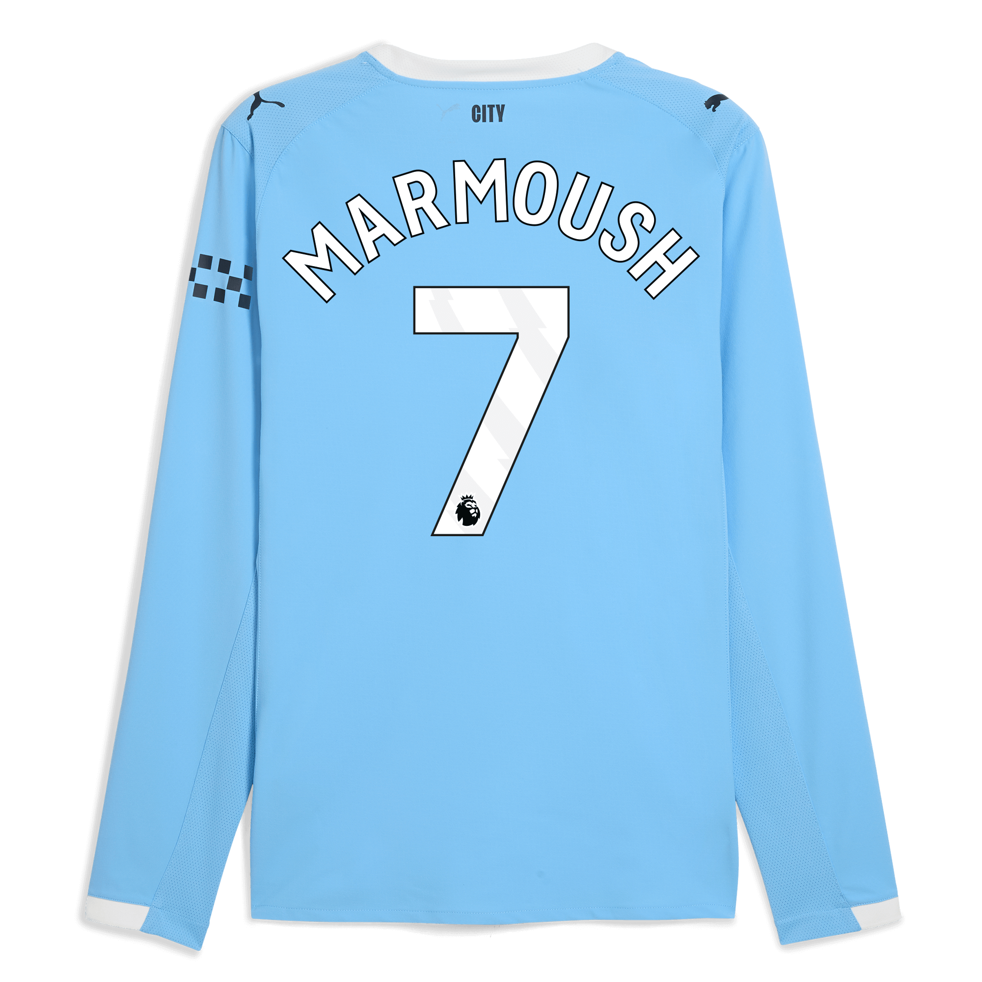 manchester city home authentic jersey 202526 long sleeve with marmoush 7 printing Manchester City Shirts | Official Team Gear
