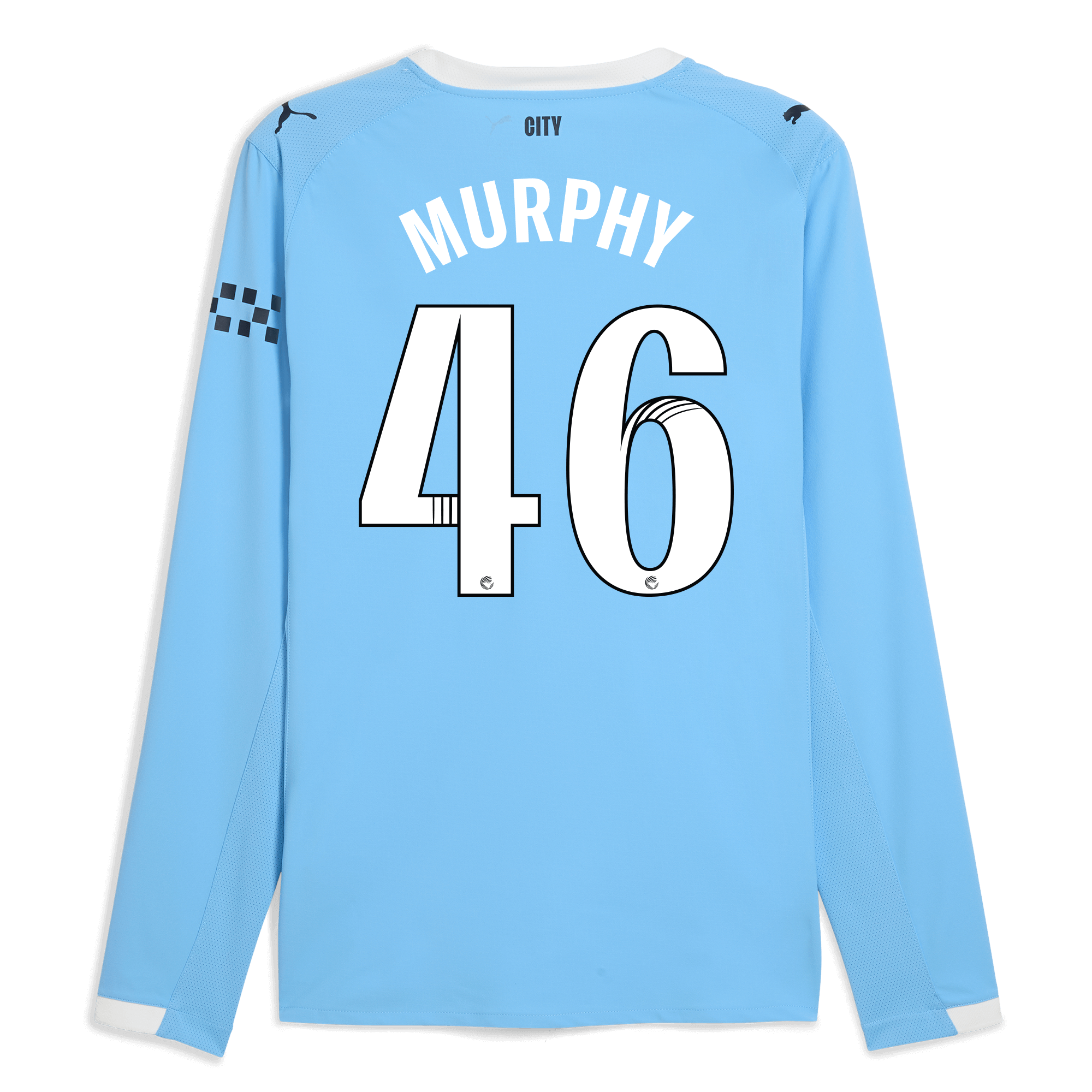 manchester city home authentic jersey 202526 long sleeve with murphy 46 printing Manchester City Shirts | Official Team Gear