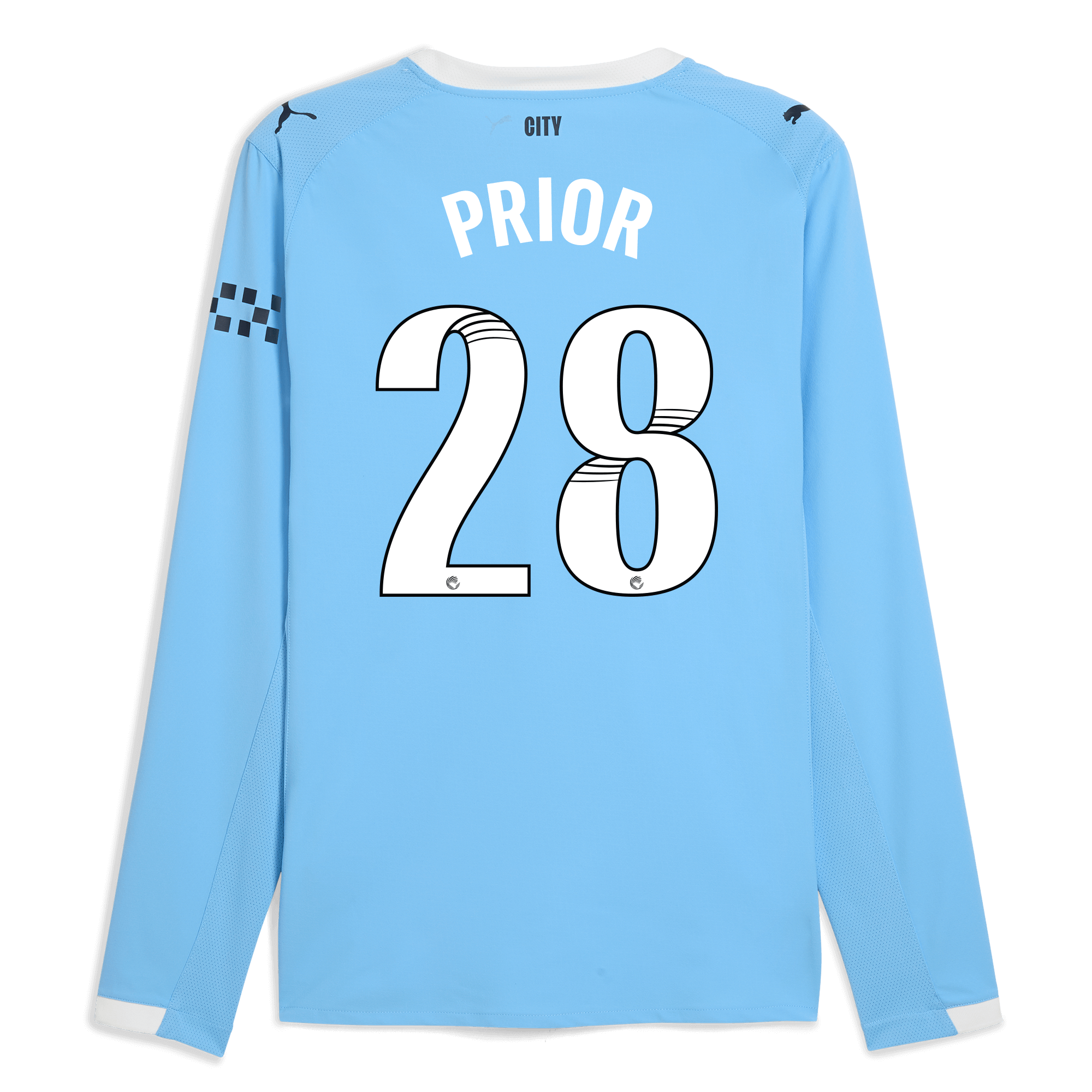 manchester city home authentic jersey 202526 long sleeve with prior 28 printing Manchester City Shirts | Official Team Gear