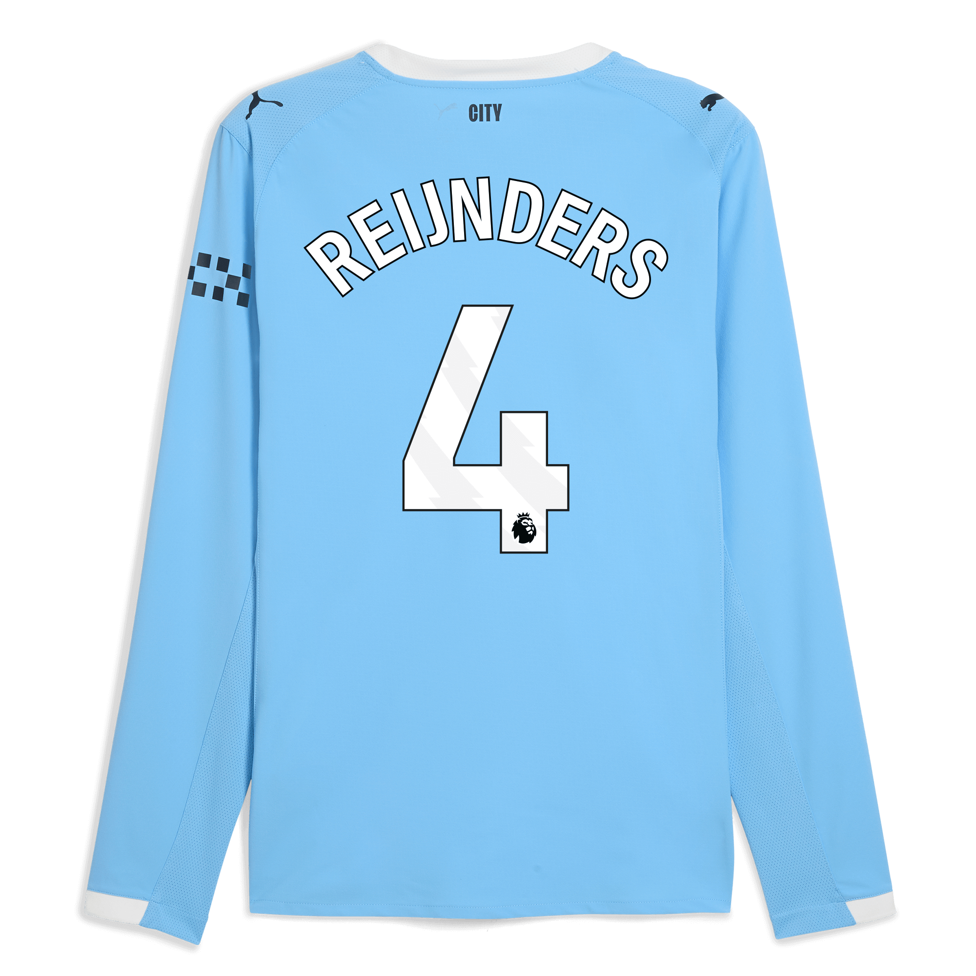 manchester city home authentic jersey 202526 long sleeve with reijnders 4 printing Manchester City Shirts | Official Team Gear