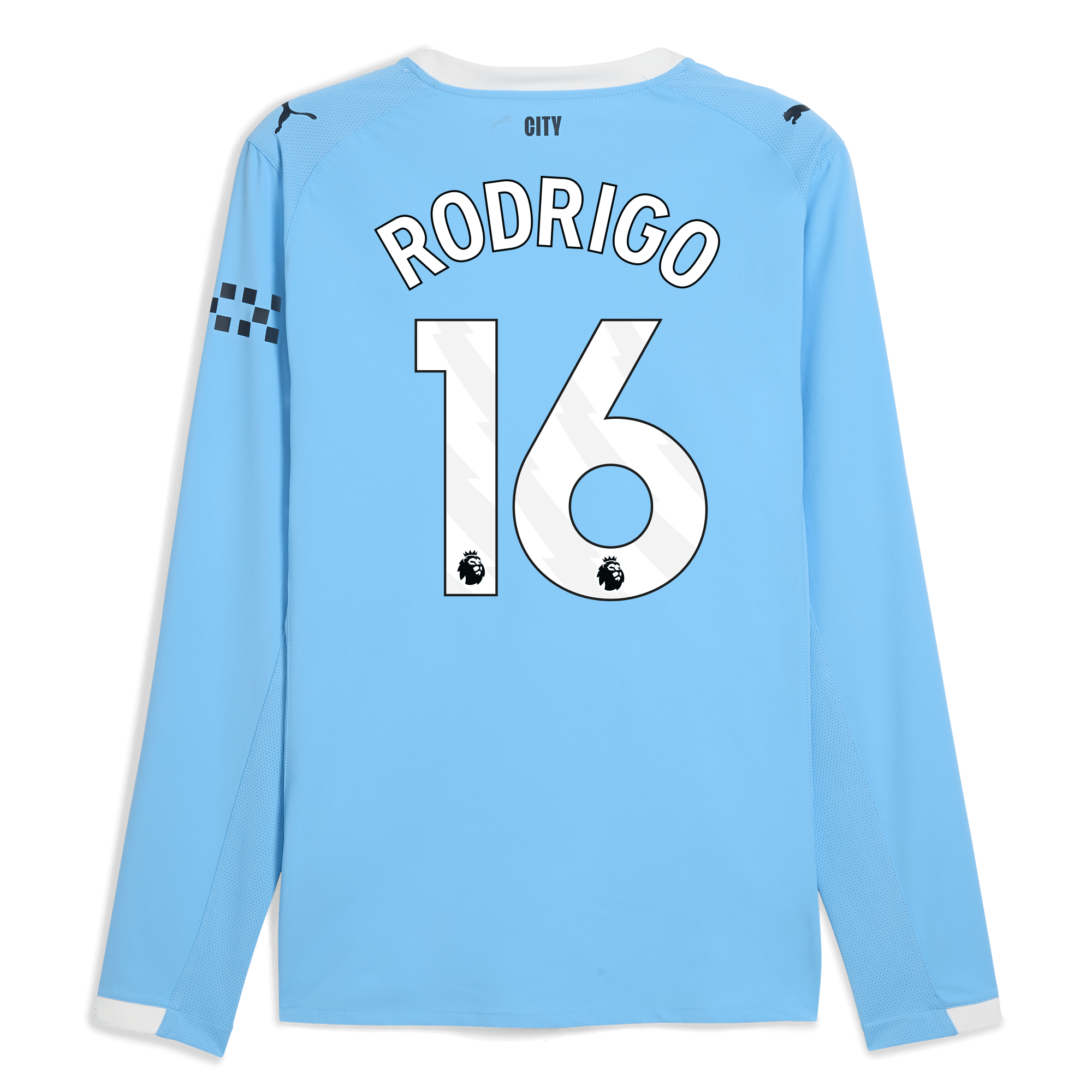 manchester city home authentic jersey 202526 long sleeve with rodrigo 16 printing Manchester City Shirts | Official Team Gear