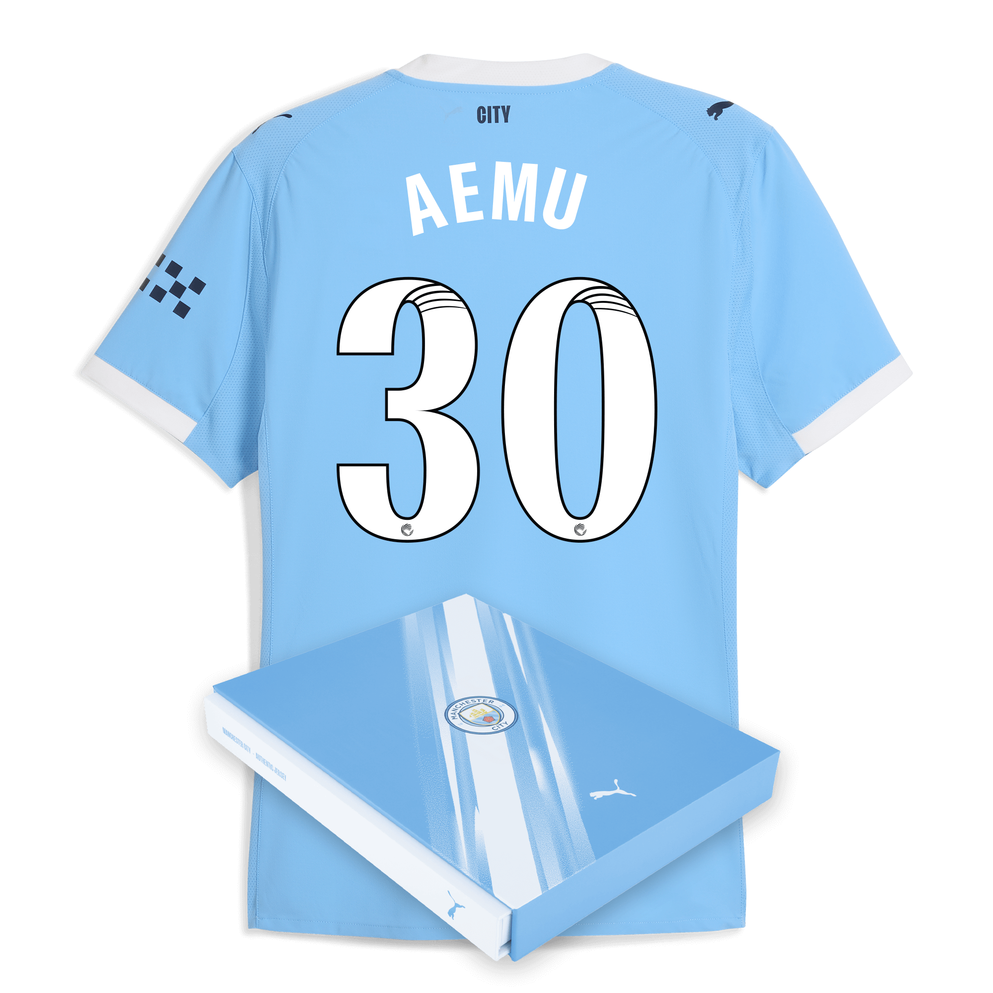 manchester city home authentic jersey 202526 with aemu 30 printing in gift box Manchester City Shirts | Official Team Gear