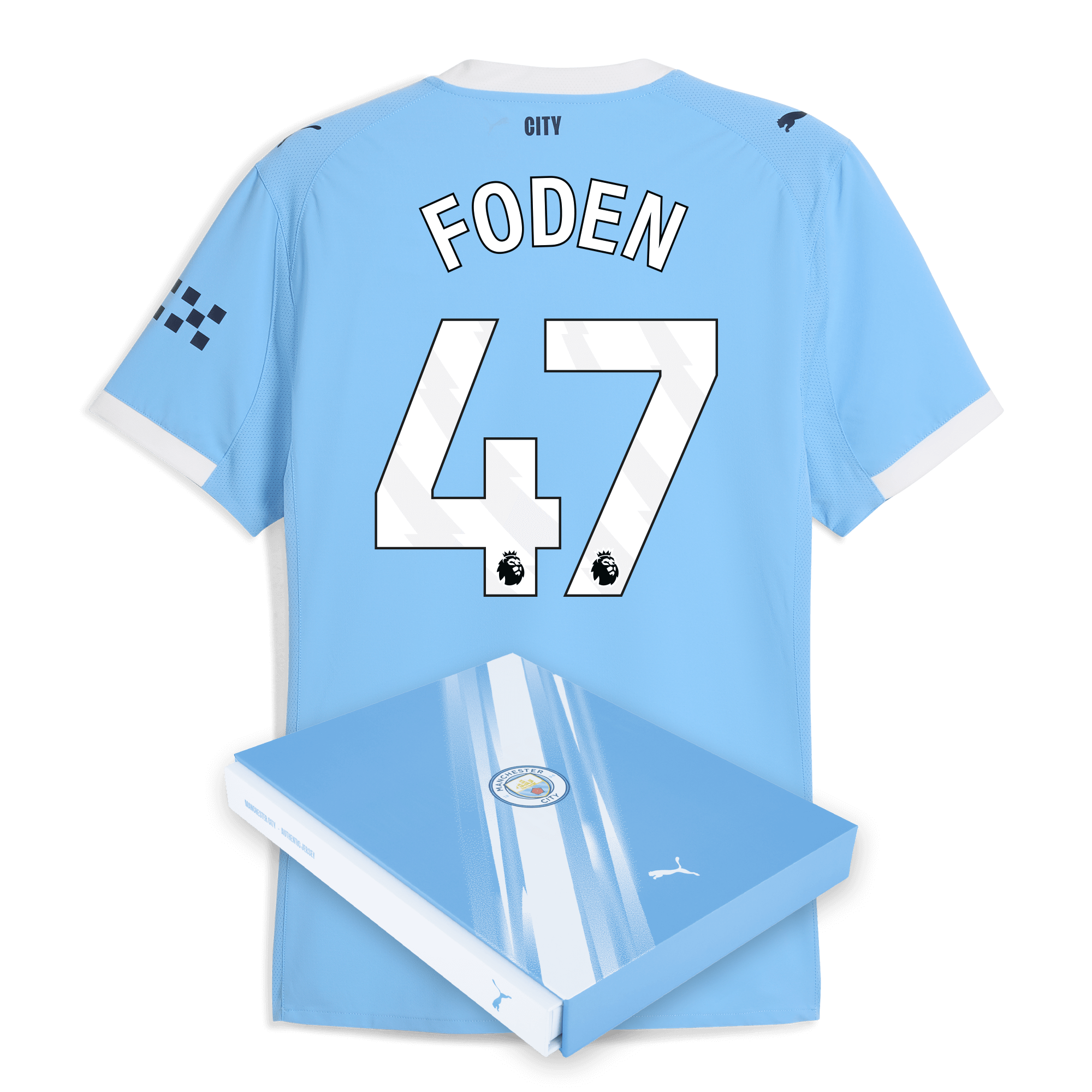 manchester city home authentic jersey 202526 with foden 47 printing in gift box Manchester City Shirts | Official Team Gear