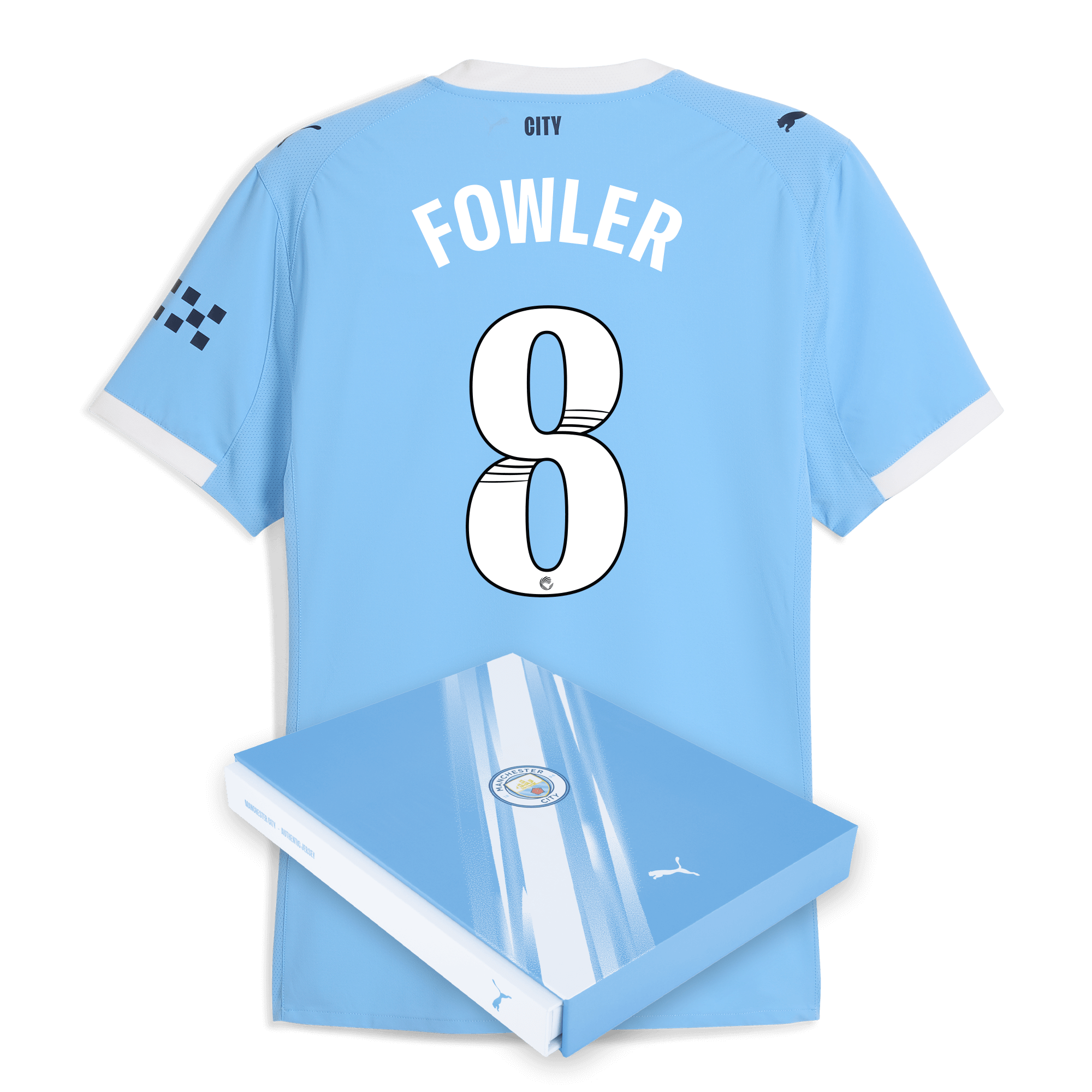 manchester city home authentic jersey 202526 with fowler 8 printing in gift box Manchester City Shirts | Official Team Gear