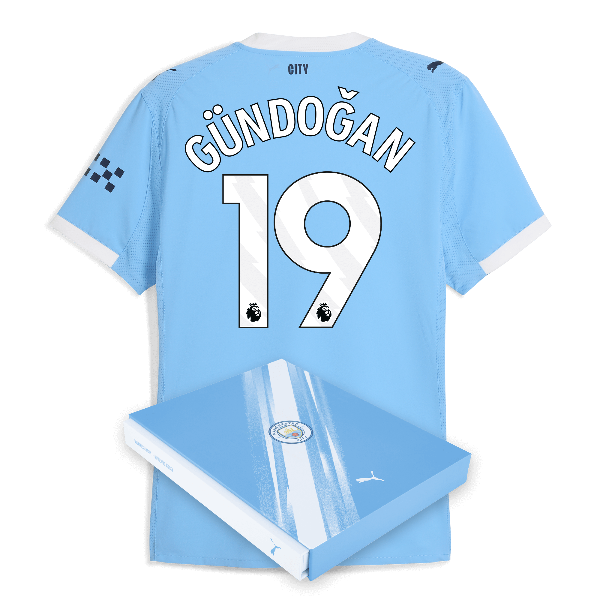 manchester city home authentic jersey 202526 with gÜndoĞan 19 printing in gift box Manchester City Shirts | Official Team Gear