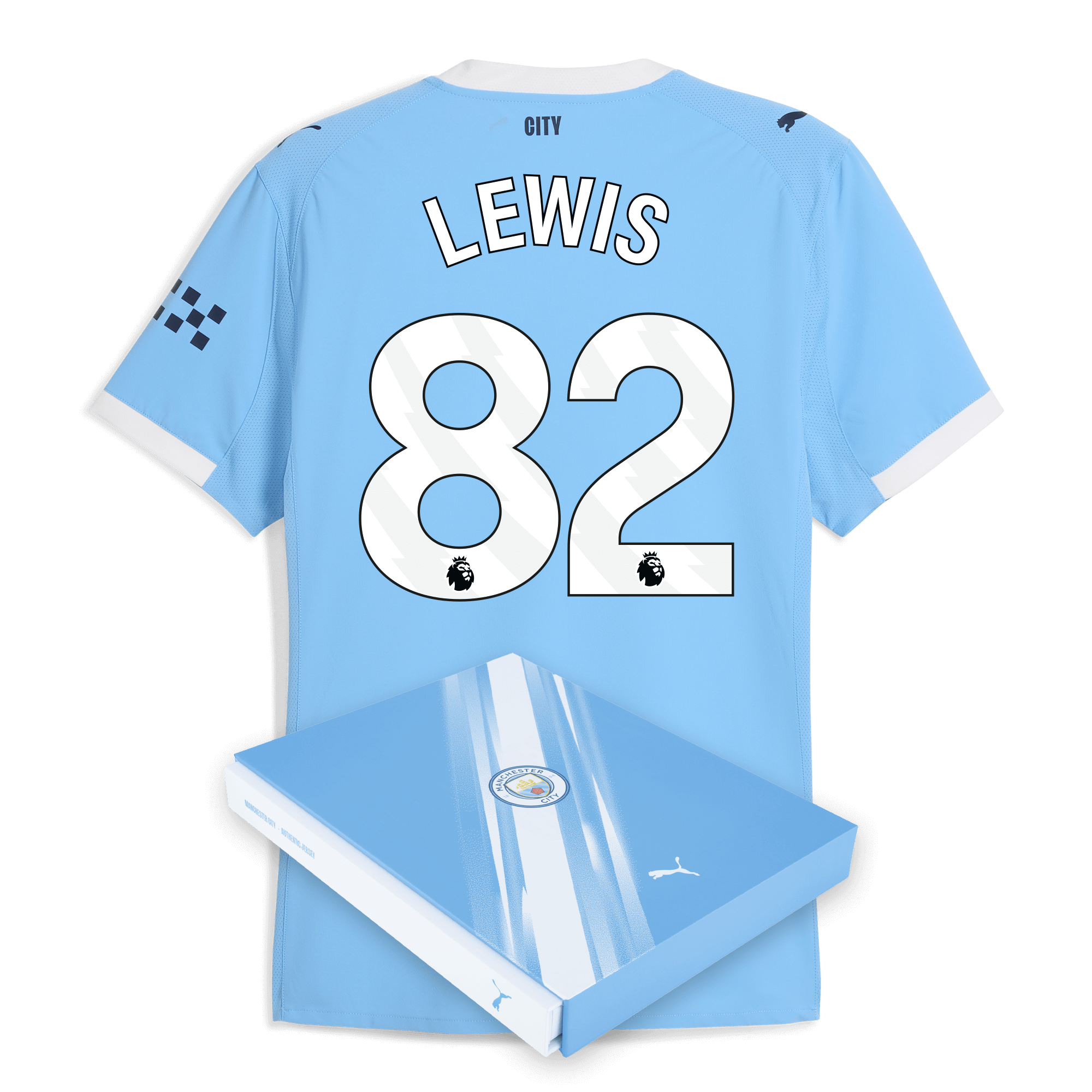 manchester city home authentic jersey 202526 with lewis 82 printing in gift box Manchester City Shirts | Official Team Gear