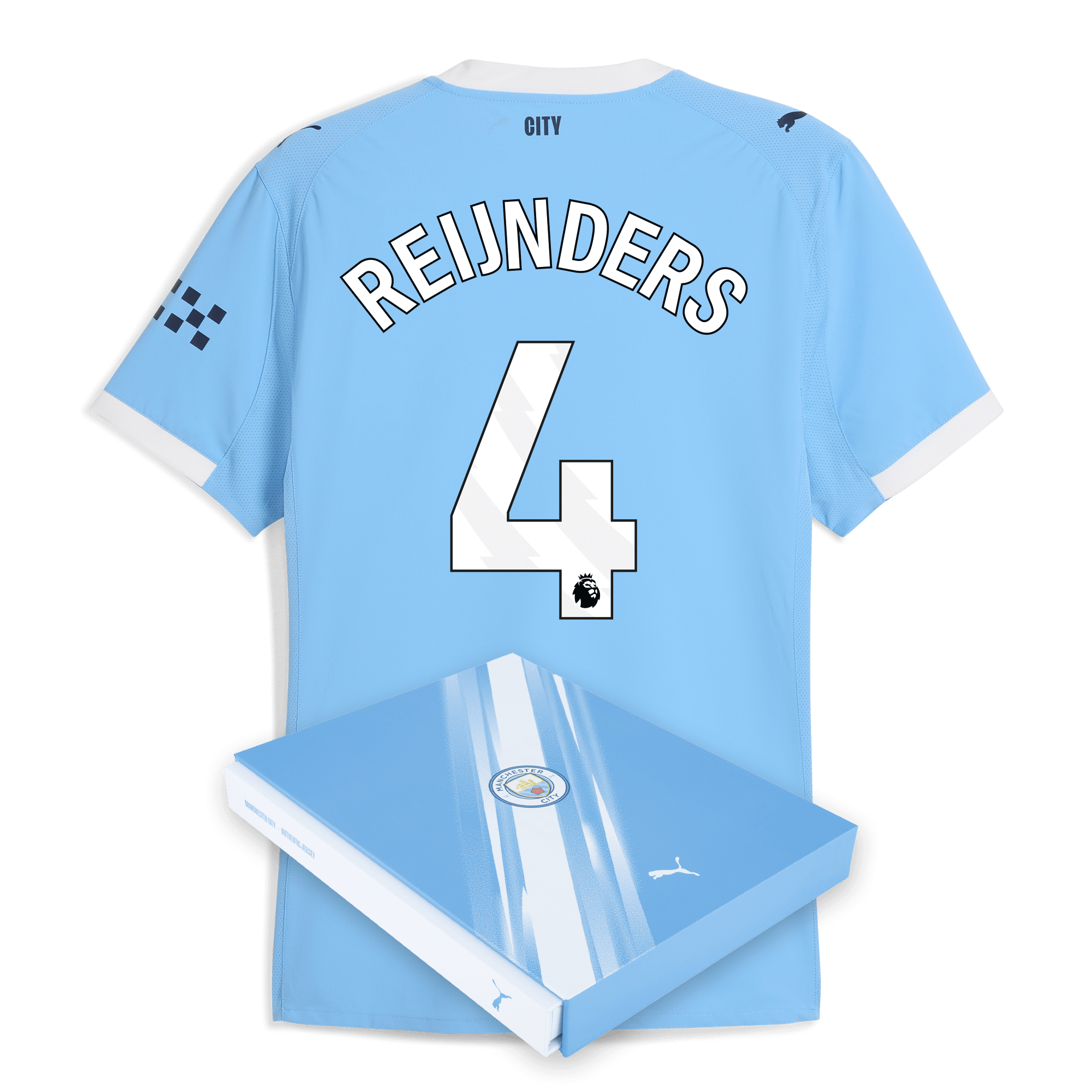 manchester city home authentic jersey 202526 with reijnders 4 printing in gift box Manchester City Shirts | Official Team Gear
