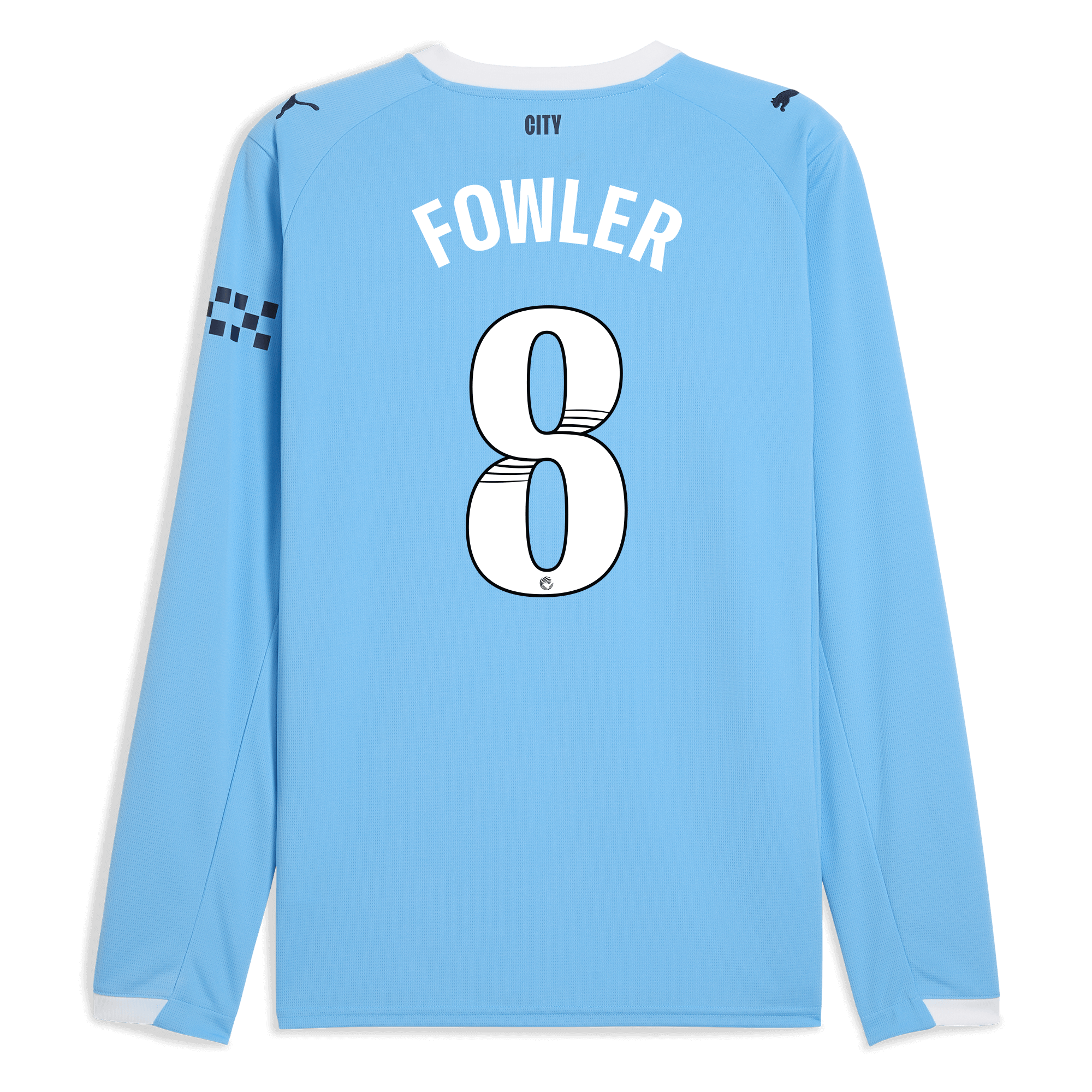 manchester city home jersey 202526 long sleeve with fowler 8 printing Manchester City Shirts | Official Team Gear