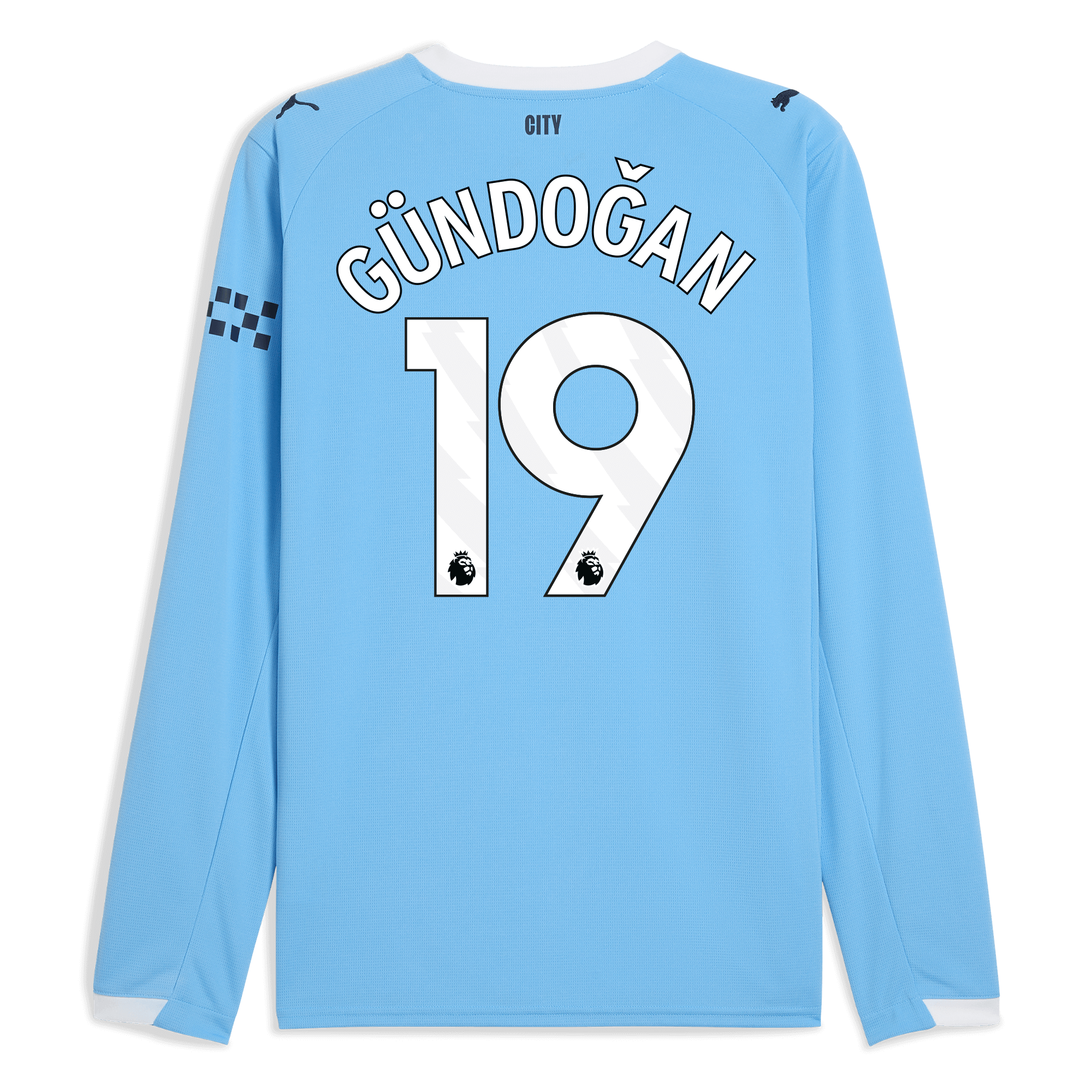manchester city home jersey 202526 long sleeve with gÜndoĞan 19 printing Manchester City Shirts | Official Team Gear