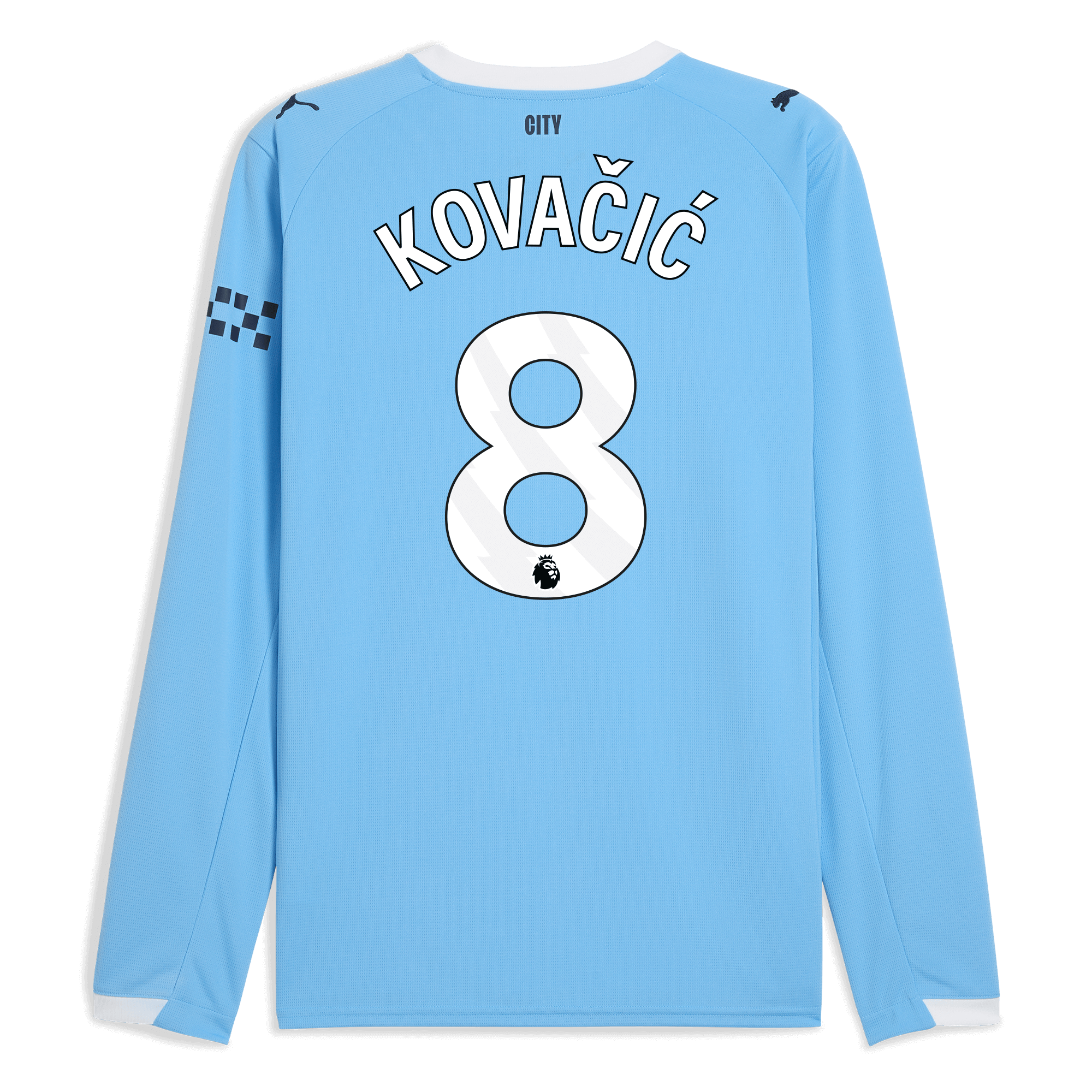 manchester city home jersey 202526 long sleeve with kovaČiĆ 8 printing Manchester City Shirts | Official Team Gear