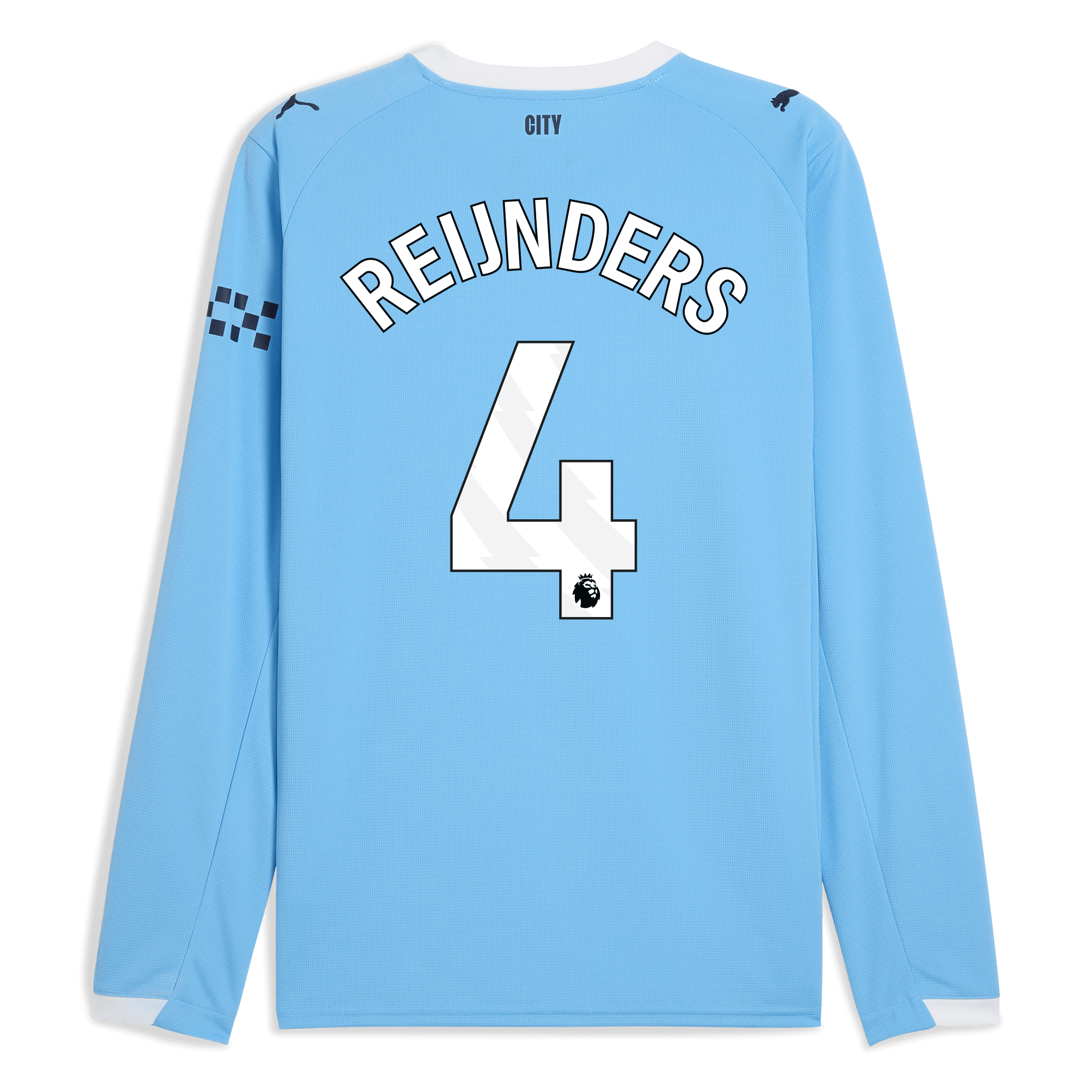 manchester city home jersey 202526 long sleeve with reijnders 4 printing Manchester City Shirts | Official Team Gear