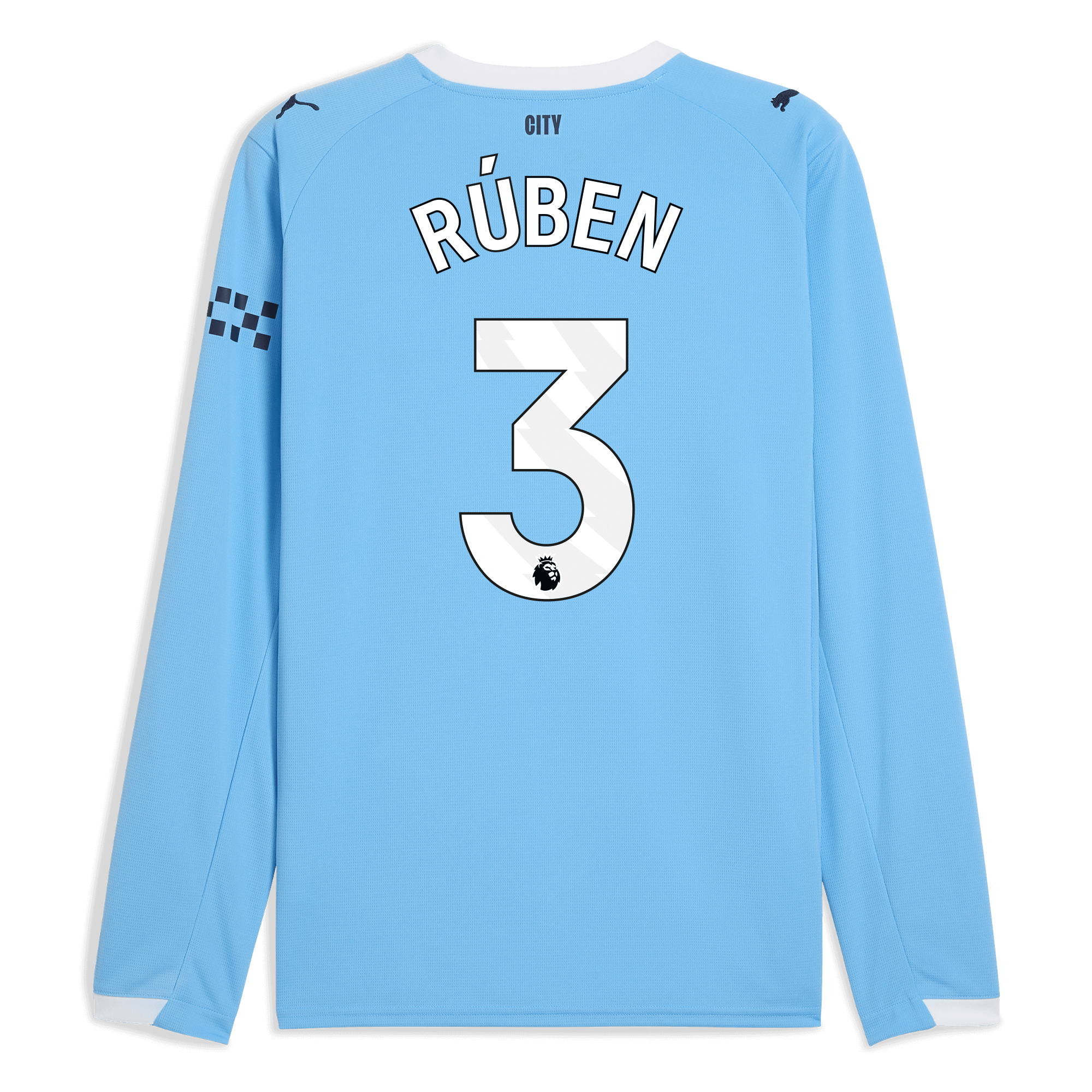 manchester city home jersey 202526 long sleeve with rÚben 3 printing Manchester City Shirts | Official Team Gear