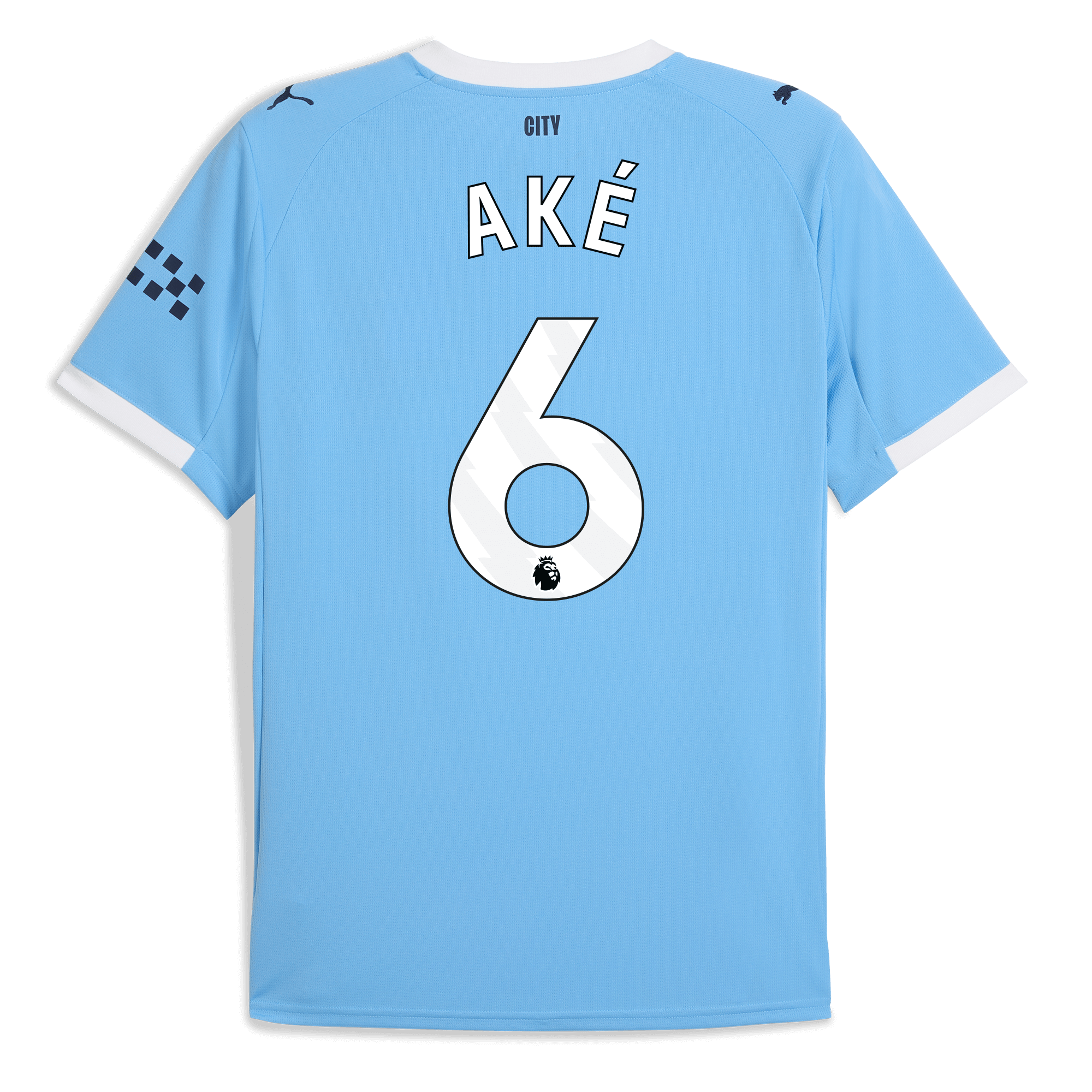 manchester city home jersey 202526 with akÉ 6 printing Manchester City Shirts | Official Team Gear