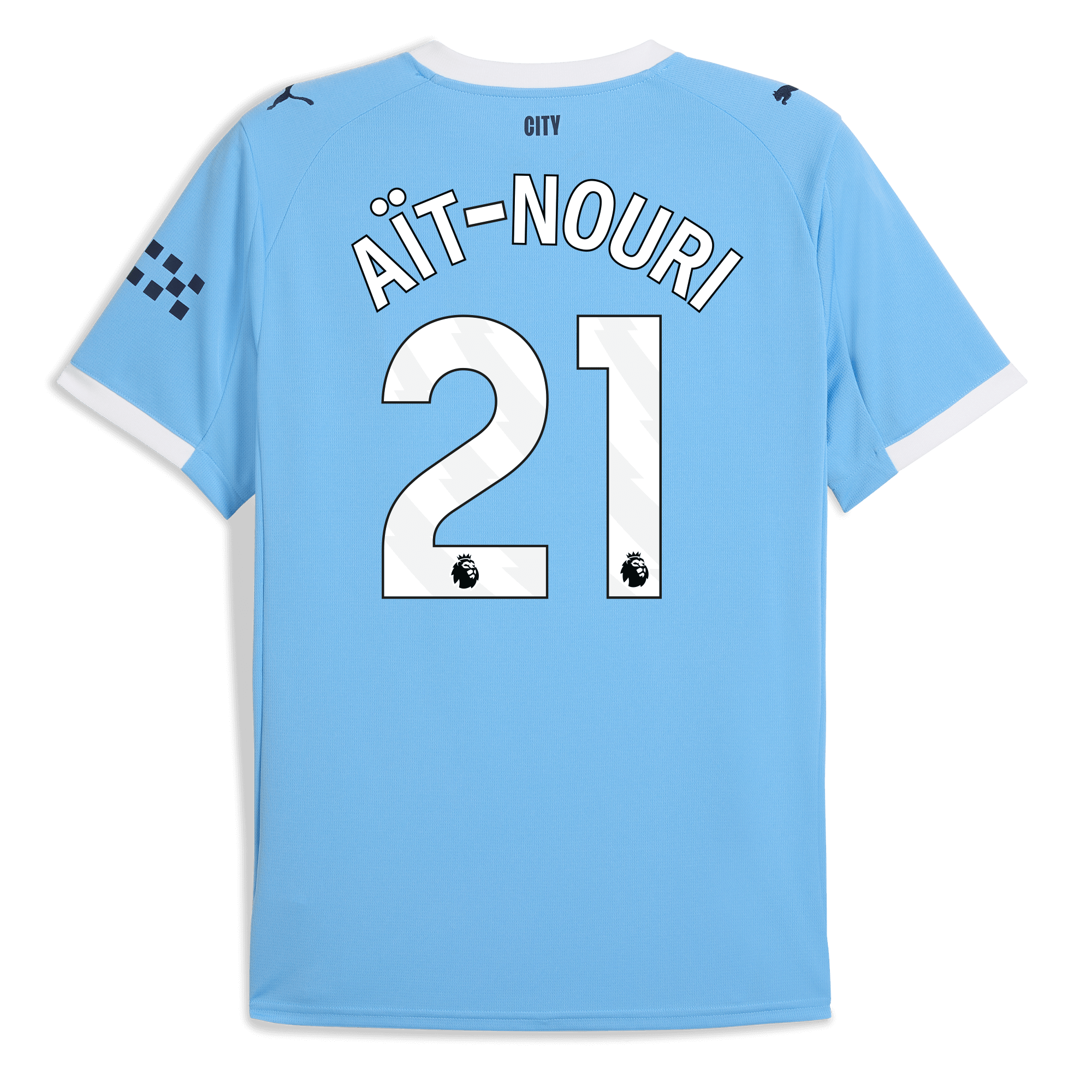 manchester city home jersey 202526 with aÏt-nouri 21 printing Manchester City Shirts | Official Team Gear