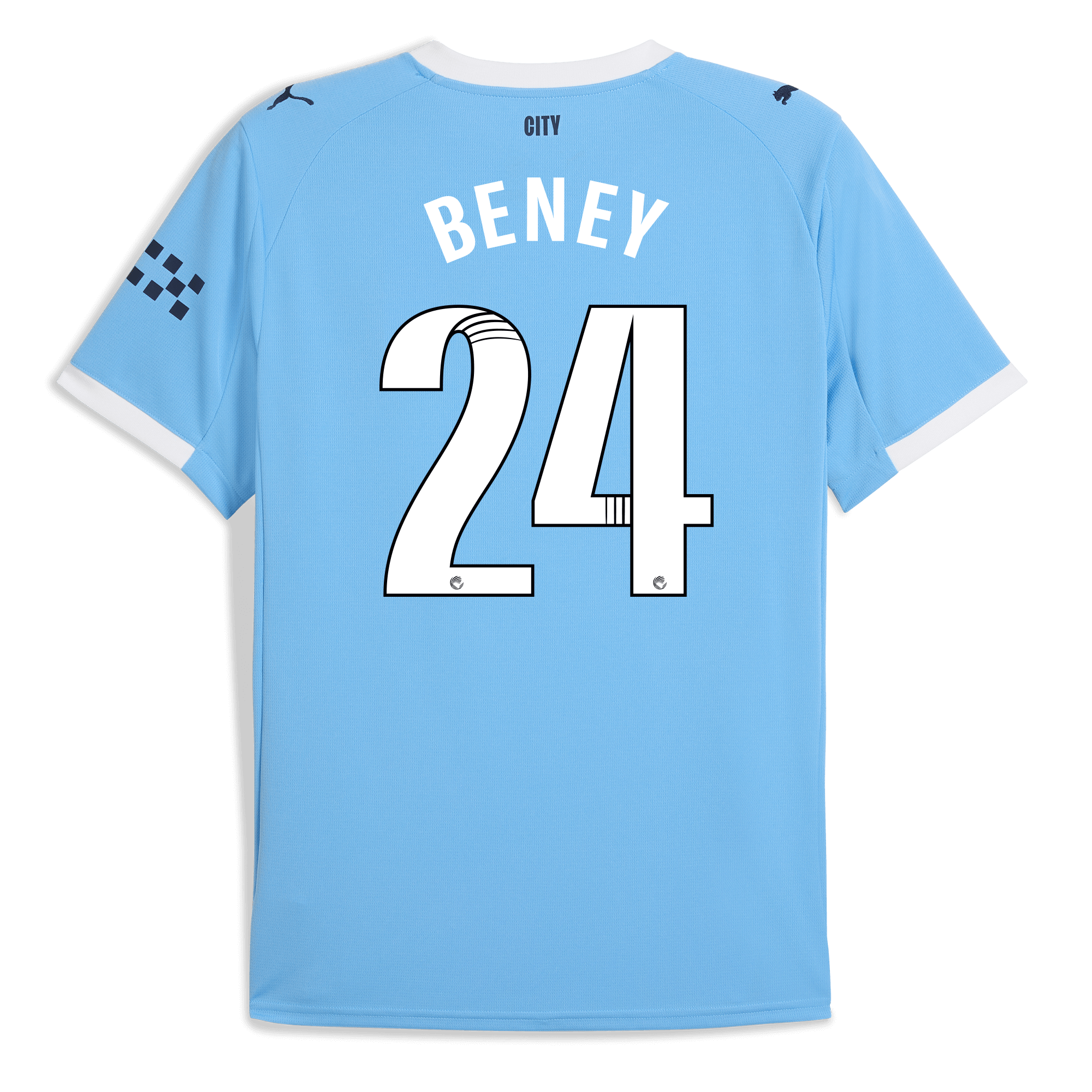 manchester city home jersey 202526 with beney 24 printing Manchester City Shirts | Official Team Gear