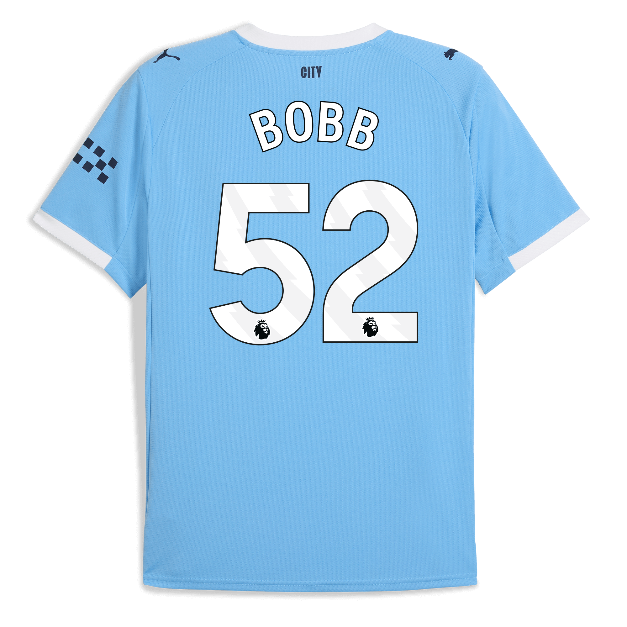 manchester city home jersey 202526 with bobb 52 printing Manchester City Shirts | Official Team Gear