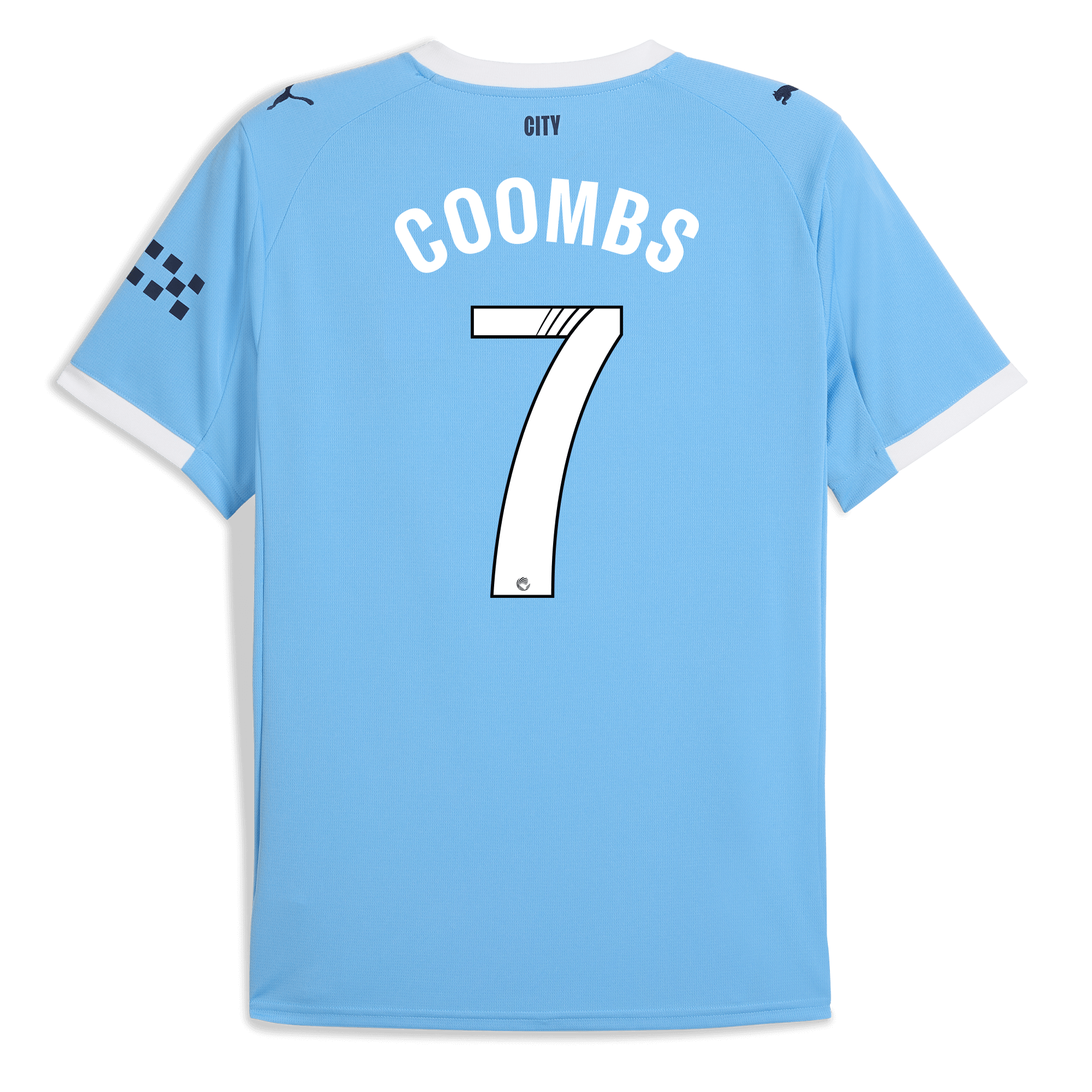 manchester city home jersey 202526 with coombs 7 printing Manchester City Shirts | Official Team Gear