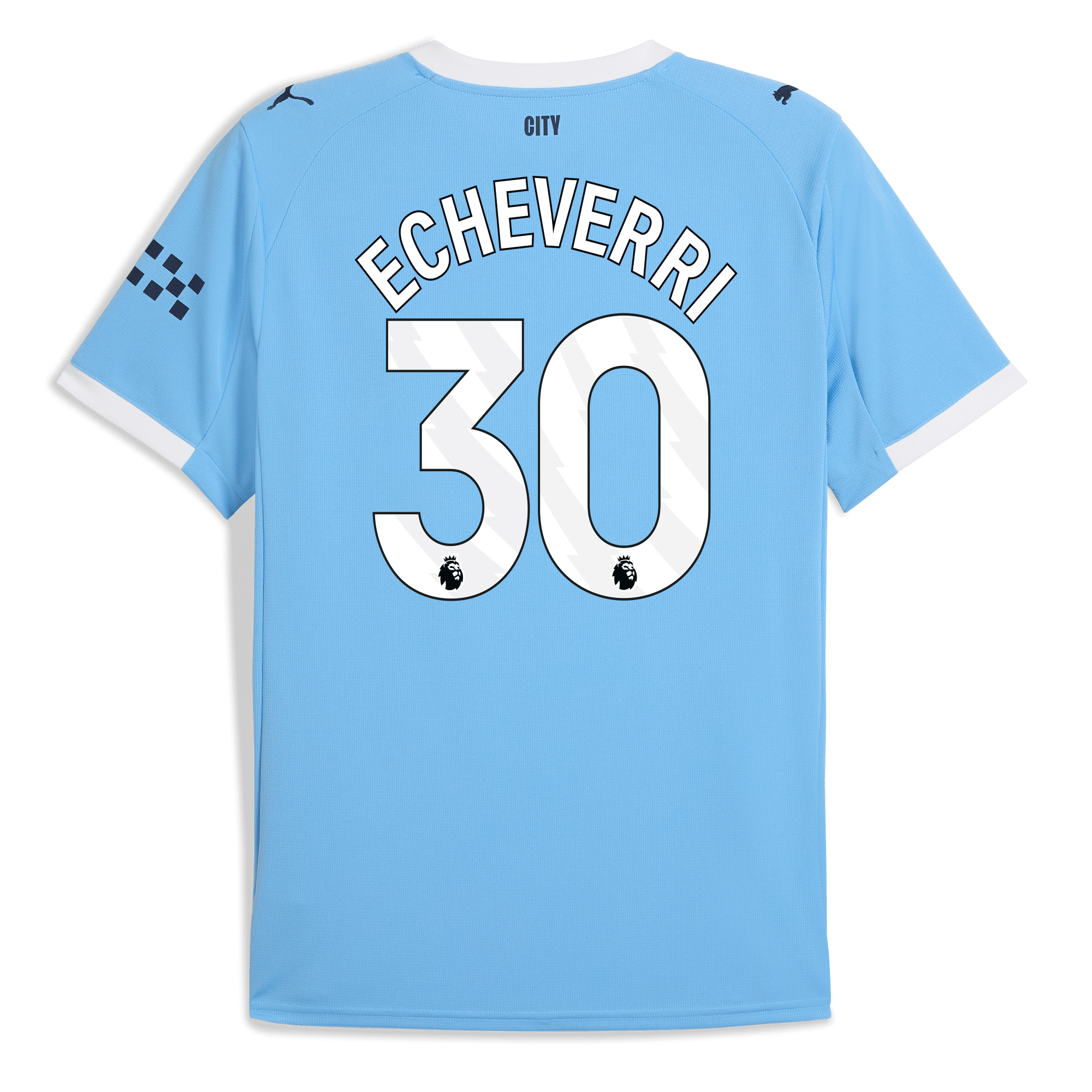 manchester city home jersey 202526 with echeverri 30 printing Manchester City Shirts | Official Team Gear