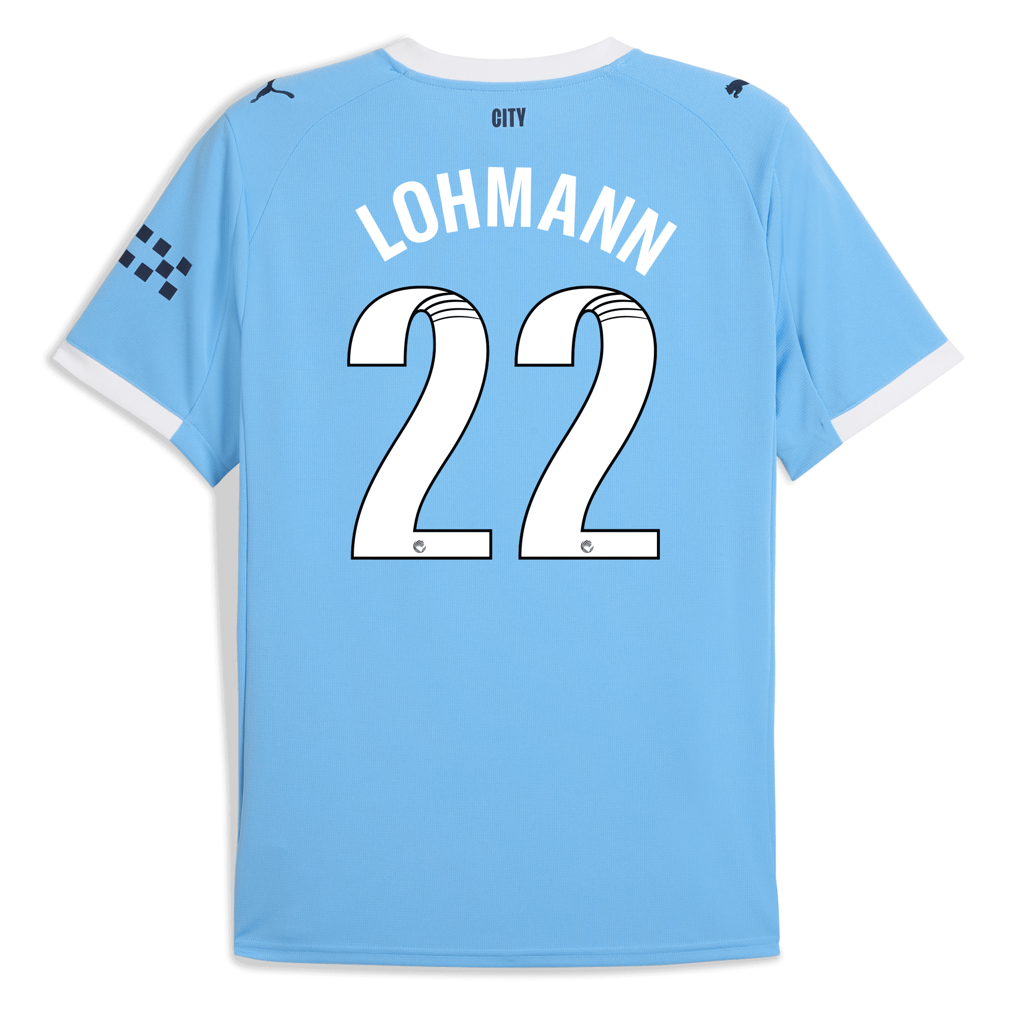 manchester city home jersey 202526 with lohmann 22 printing Manchester City Shirts | Official Team Gear