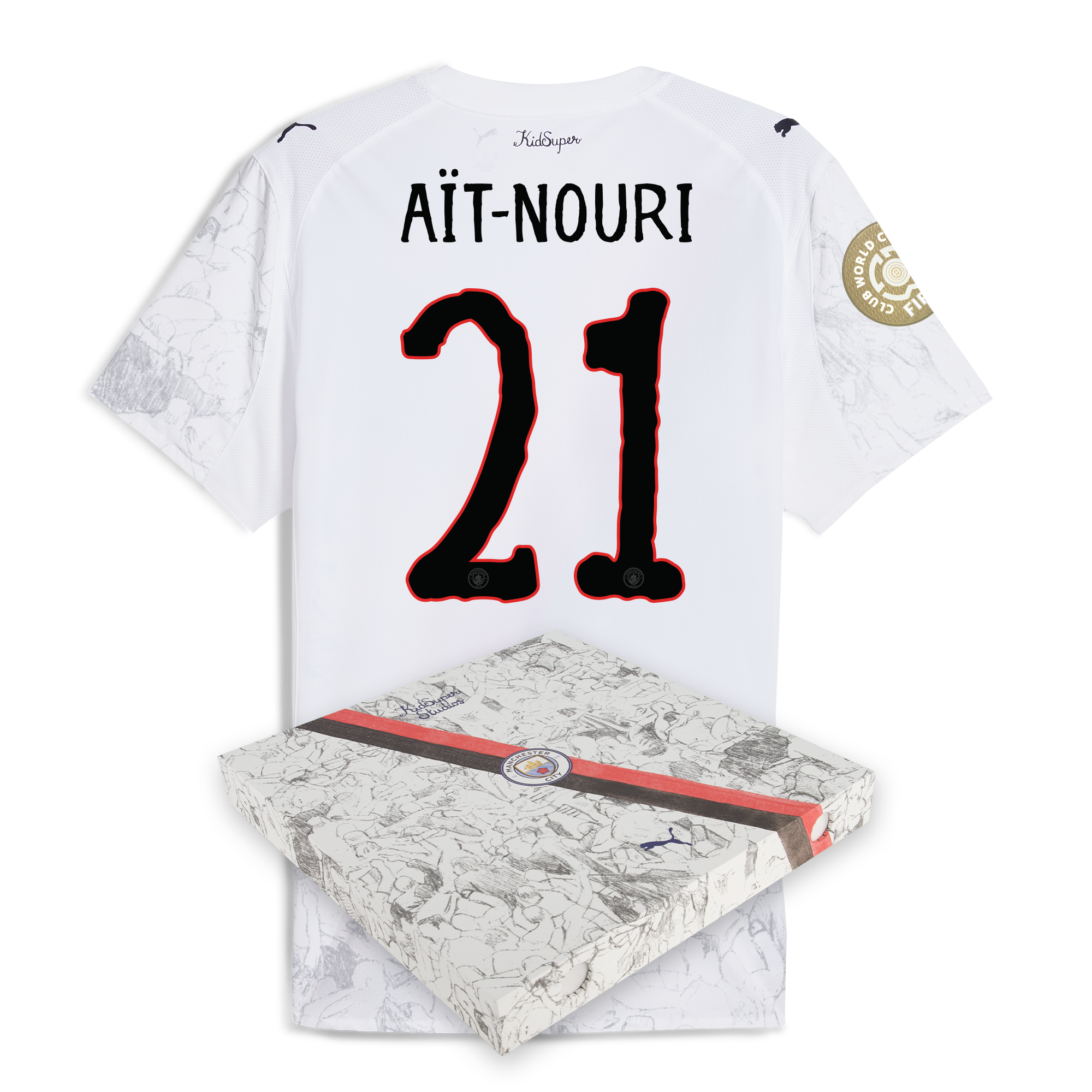 manchester city kidsuper authentic jersey 202526 club world cup with aÏt-nouri 21 printing in gift box Manchester City Shirts | Official Team Gear