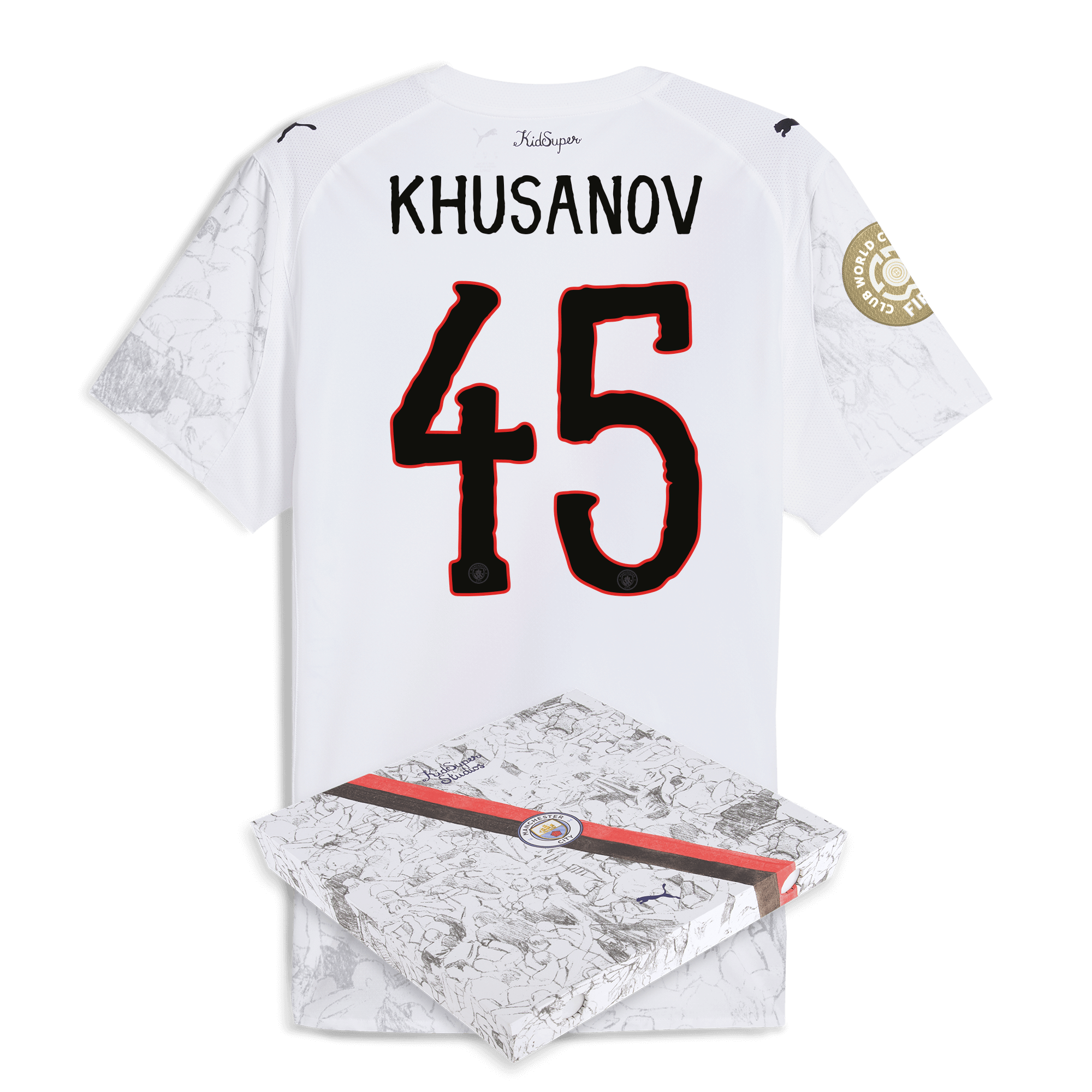 manchester city kidsuper authentic jersey 202526 club world cup with khusanov 45 printing in gift box Manchester City Shirts | Official Team Gear