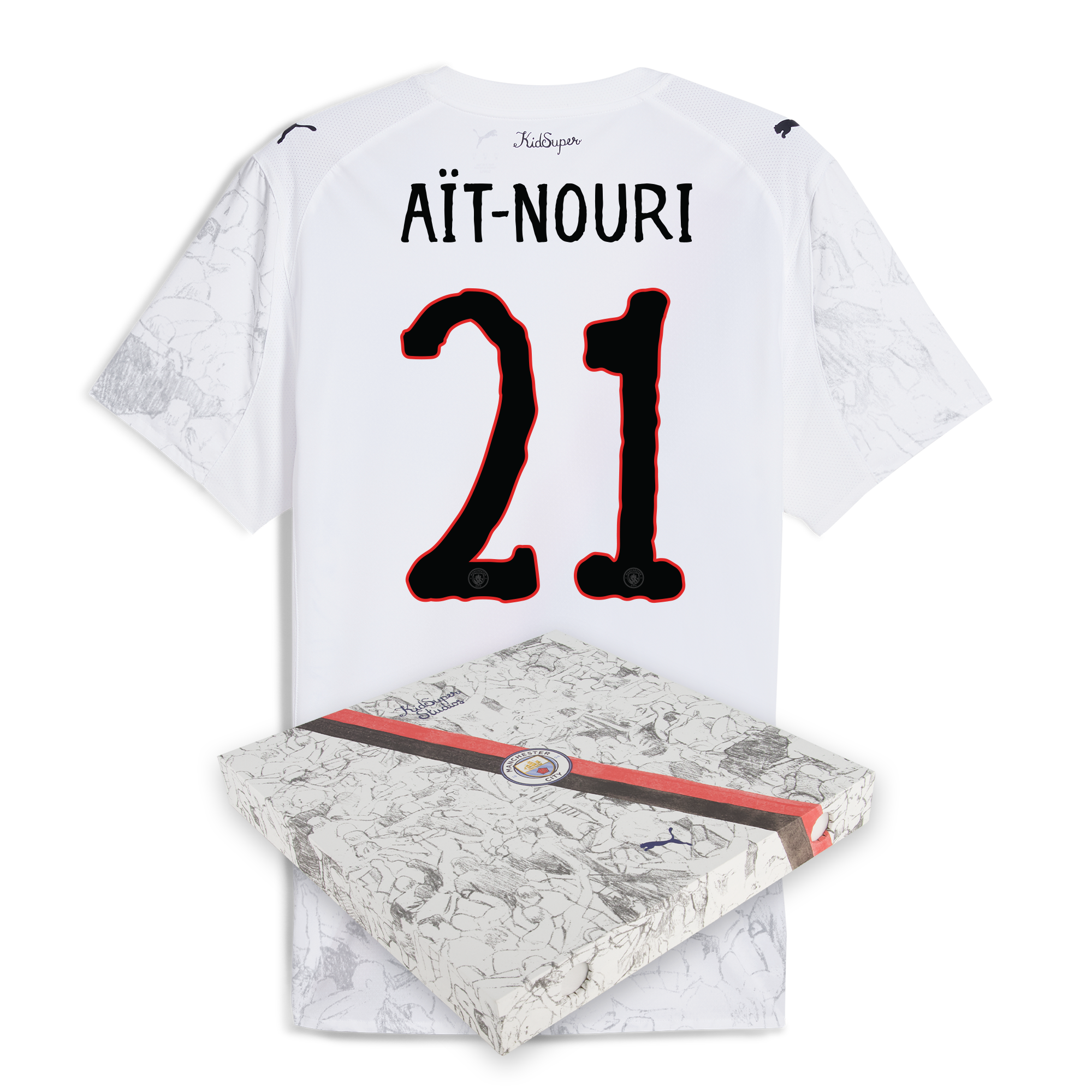 manchester city kidsuper authentic jersey 202526 with aÏt-nouri 21 printing in gift box Manchester City Shirts | Official Team Gear