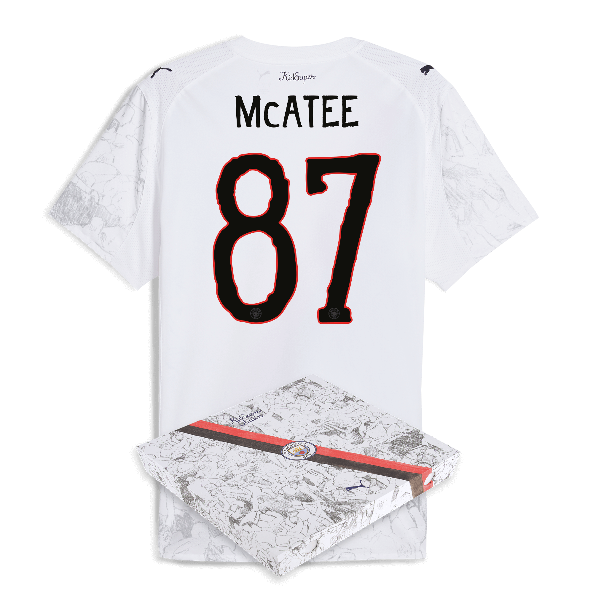 manchester city kidsuper authentic jersey 202526 with mcatee 87 printing in gift box Manchester City Shirts | Official Team Gear