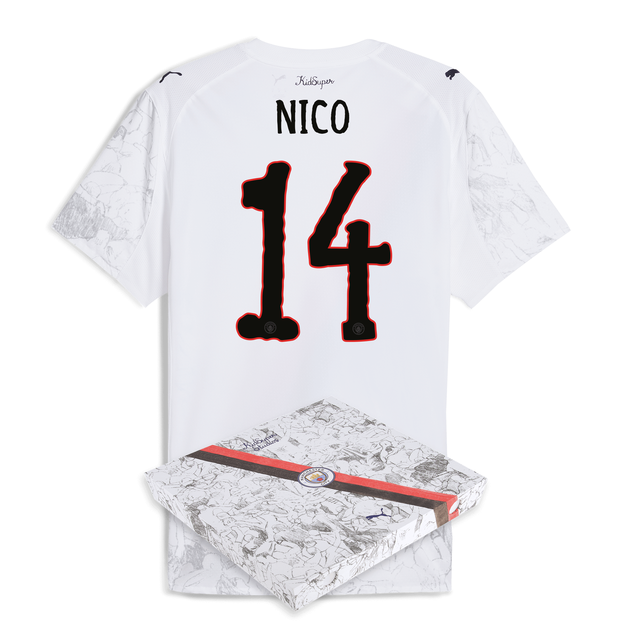 manchester city kidsuper authentic jersey 202526 with nico 14 printing in gift box Manchester City Shirts | Official Team Gear