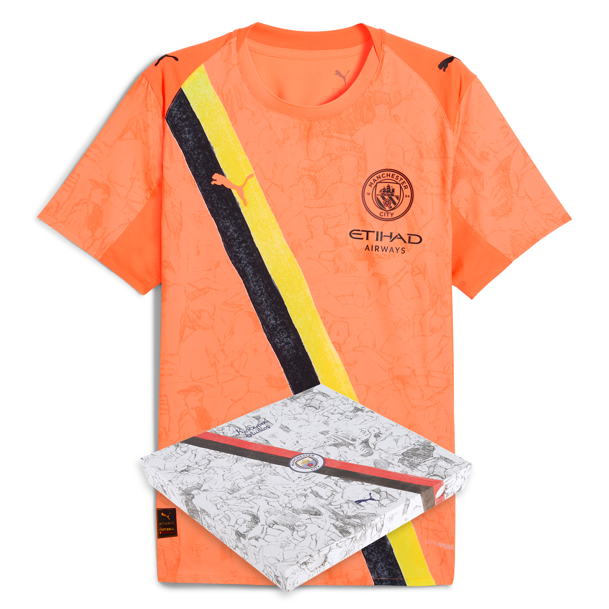 manchester city kidsuper authentic jersey orange 202526 Manchester City Shirts | Official Team Gear