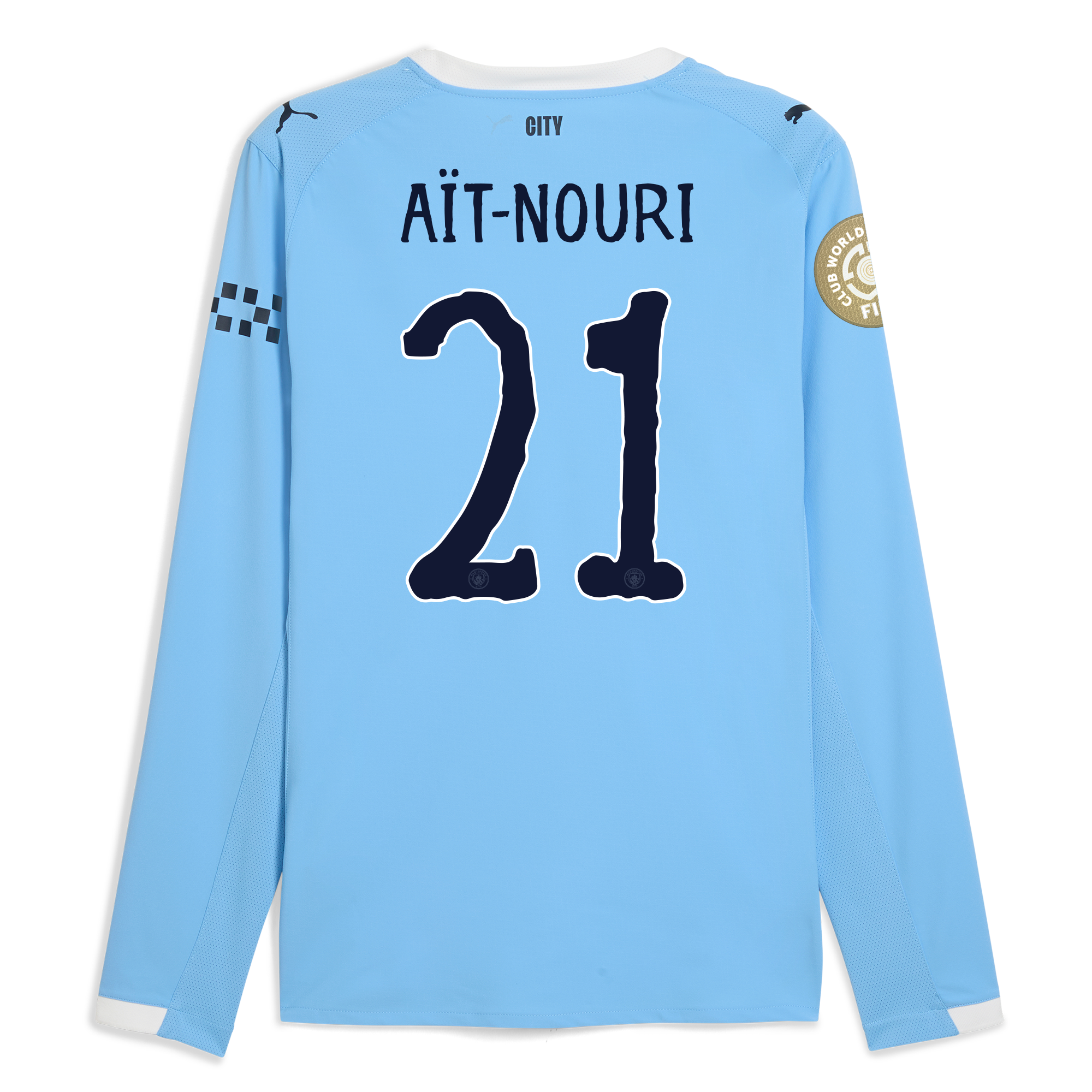 manchester city kidsuper club world cup home authentic jersey 202526 long sleeve with aÏt-nouri 21 printing Manchester City Shirts | Official Team Gear