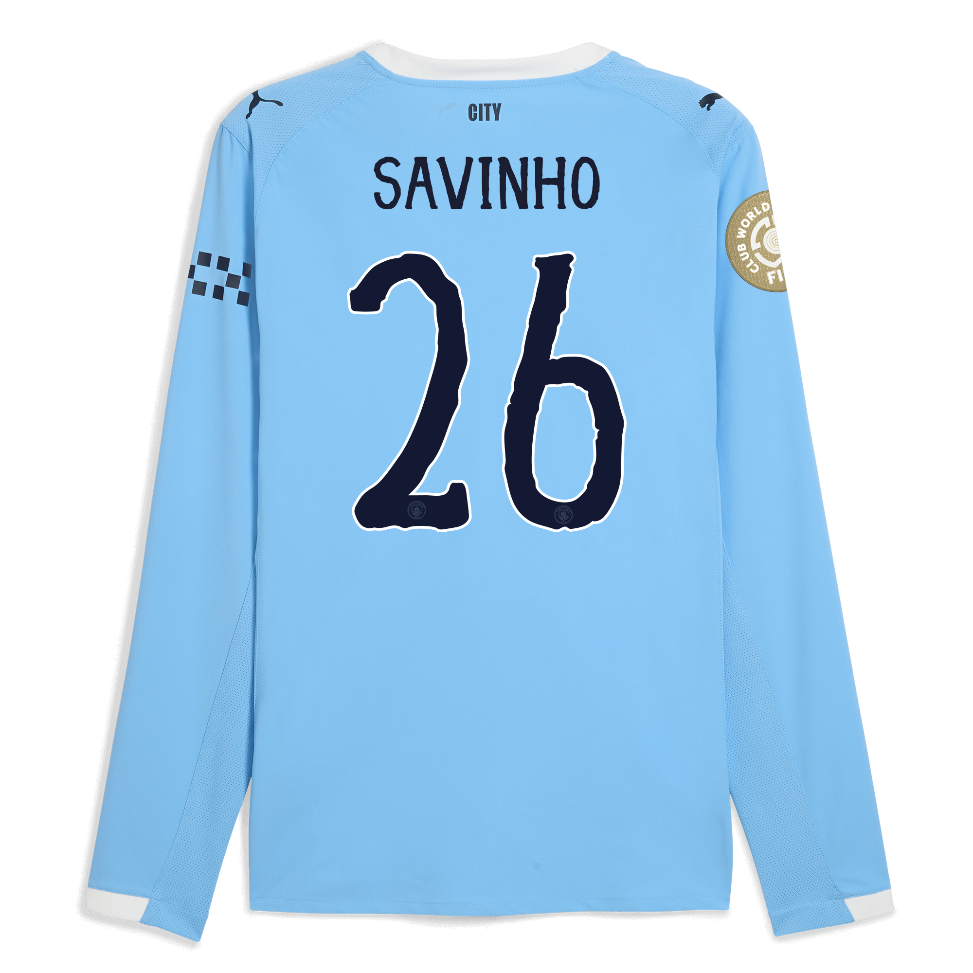 manchester city kidsuper club world cup home authentic jersey 202526 long sleeve with savinho 26 printing Manchester City Shirts | Official Team Gear