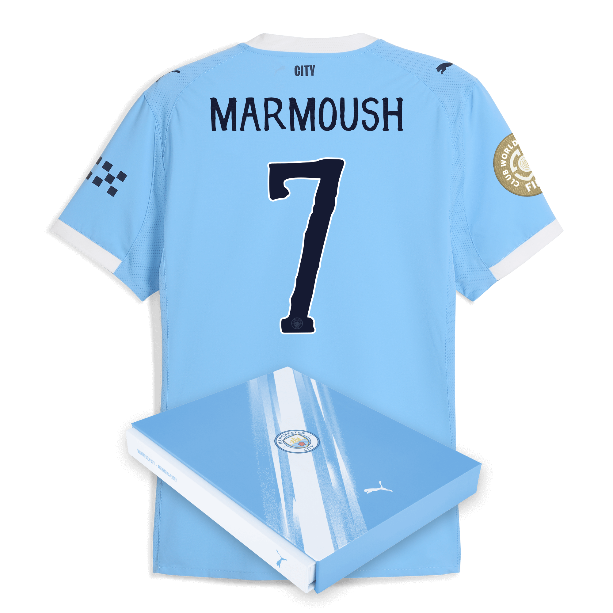 manchester city kidsuper club world cup home authentic jersey 202526 with marmoush 7 printing in gift box Manchester City Shirts | Official Team Gear