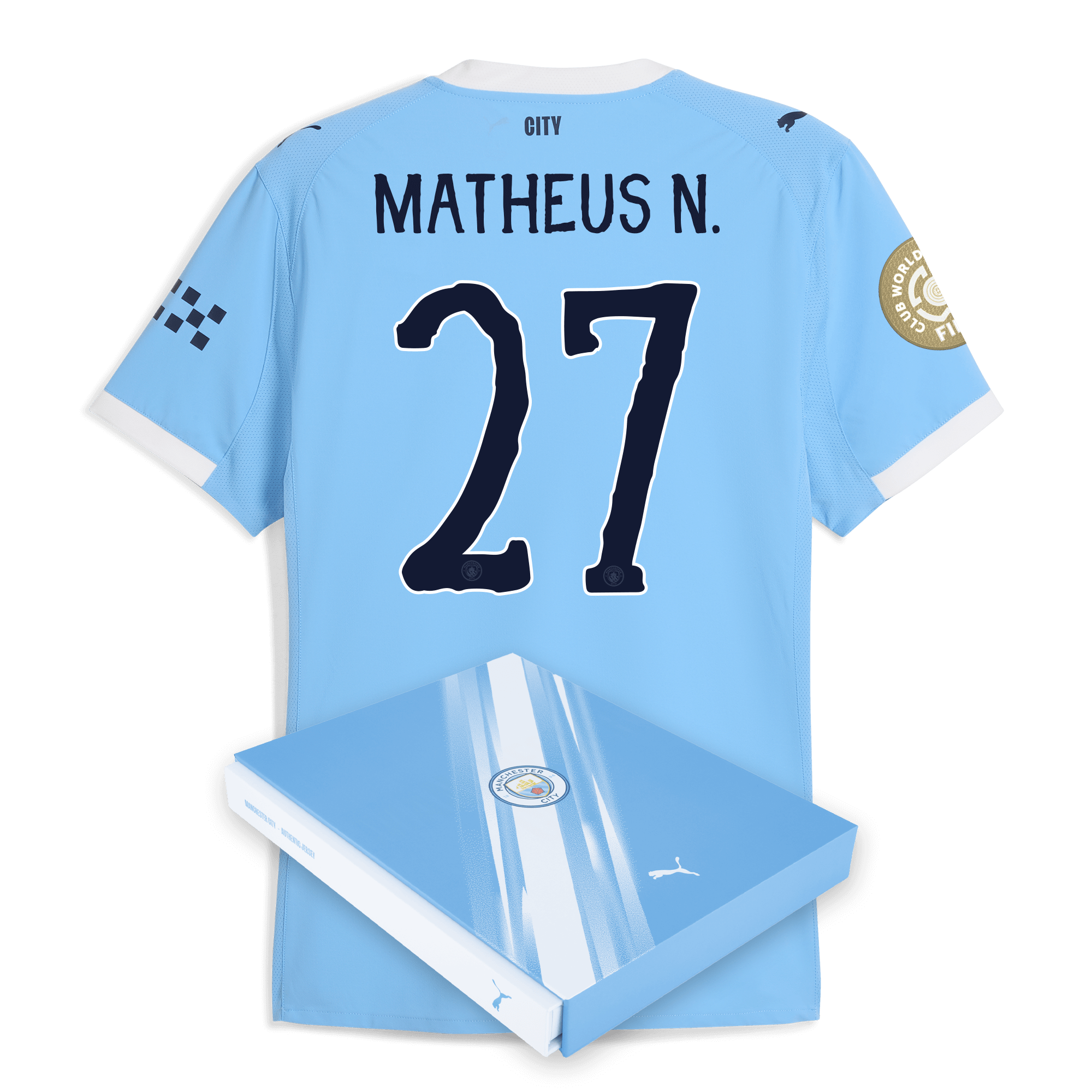 manchester city kidsuper club world cup home authentic jersey 202526 with matheus n. 27 printing in gift box Manchester City Shirts | Official Team Gear