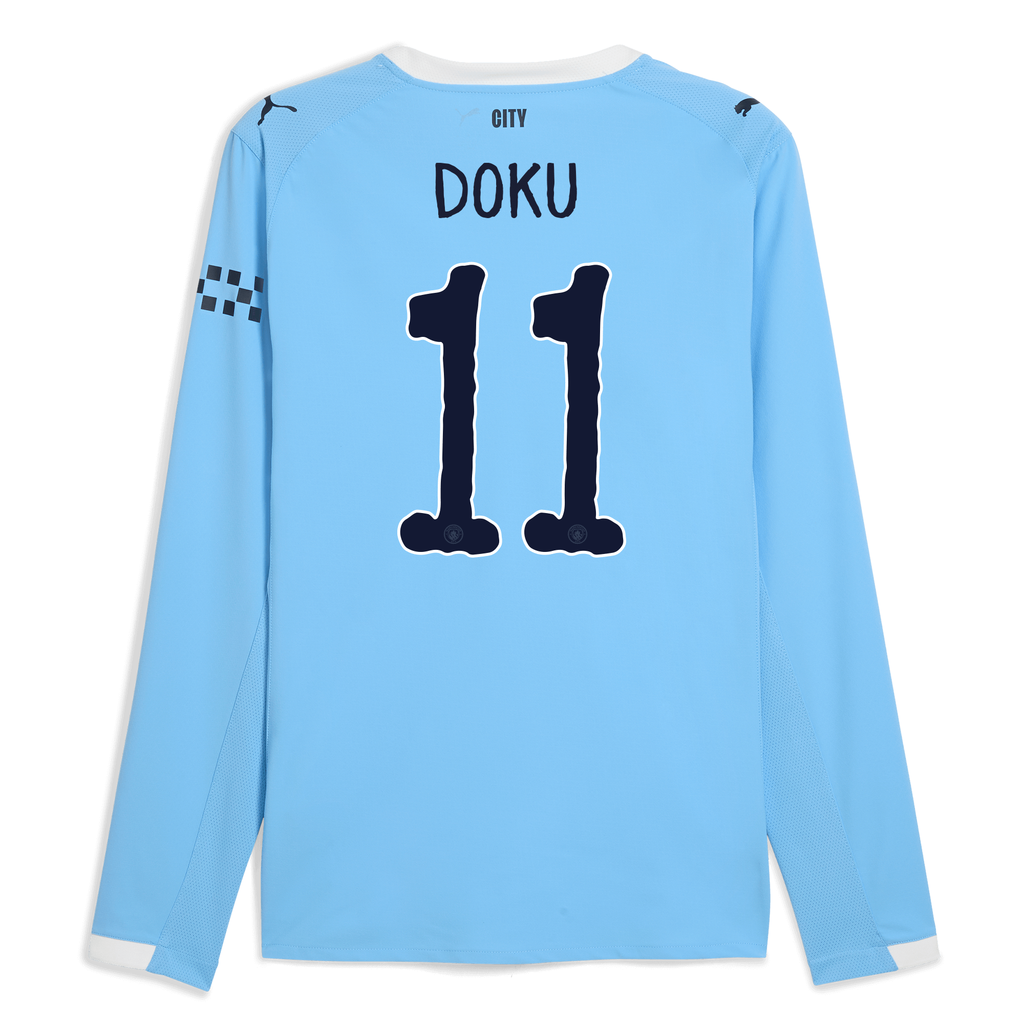 manchester city kidsuper home authentic jersey 202526 long sleeve with doku 11 printing Manchester City Shirts | Official Team Gear