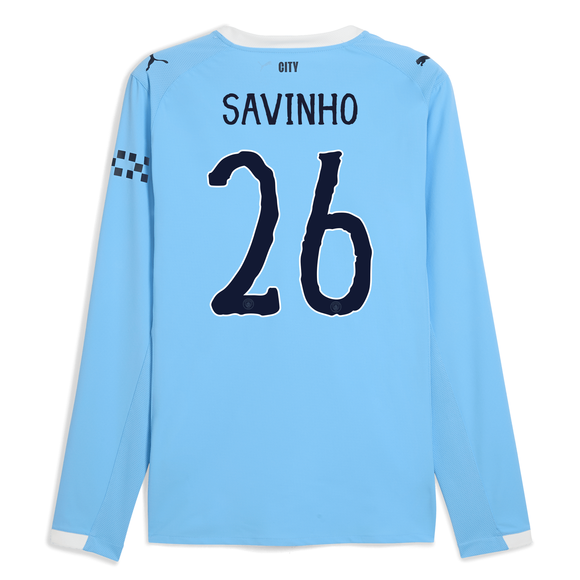 manchester city kidsuper home authentic jersey 202526 long sleeve with savinho 26 printing Manchester City Shirts | Official Team Gear