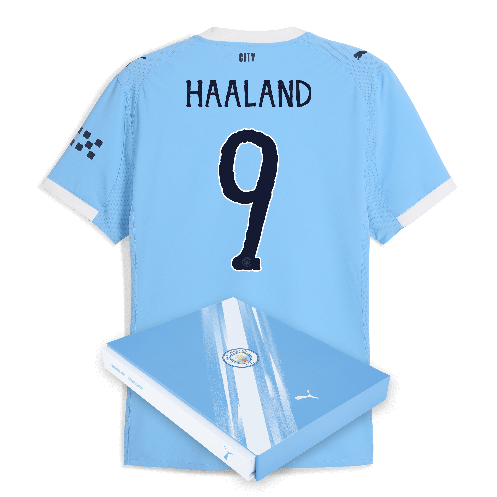manchester city kidsuper home authentic jersey 202526 with haaland 9 printing in gift box Manchester City Shirts | Official Team Gear