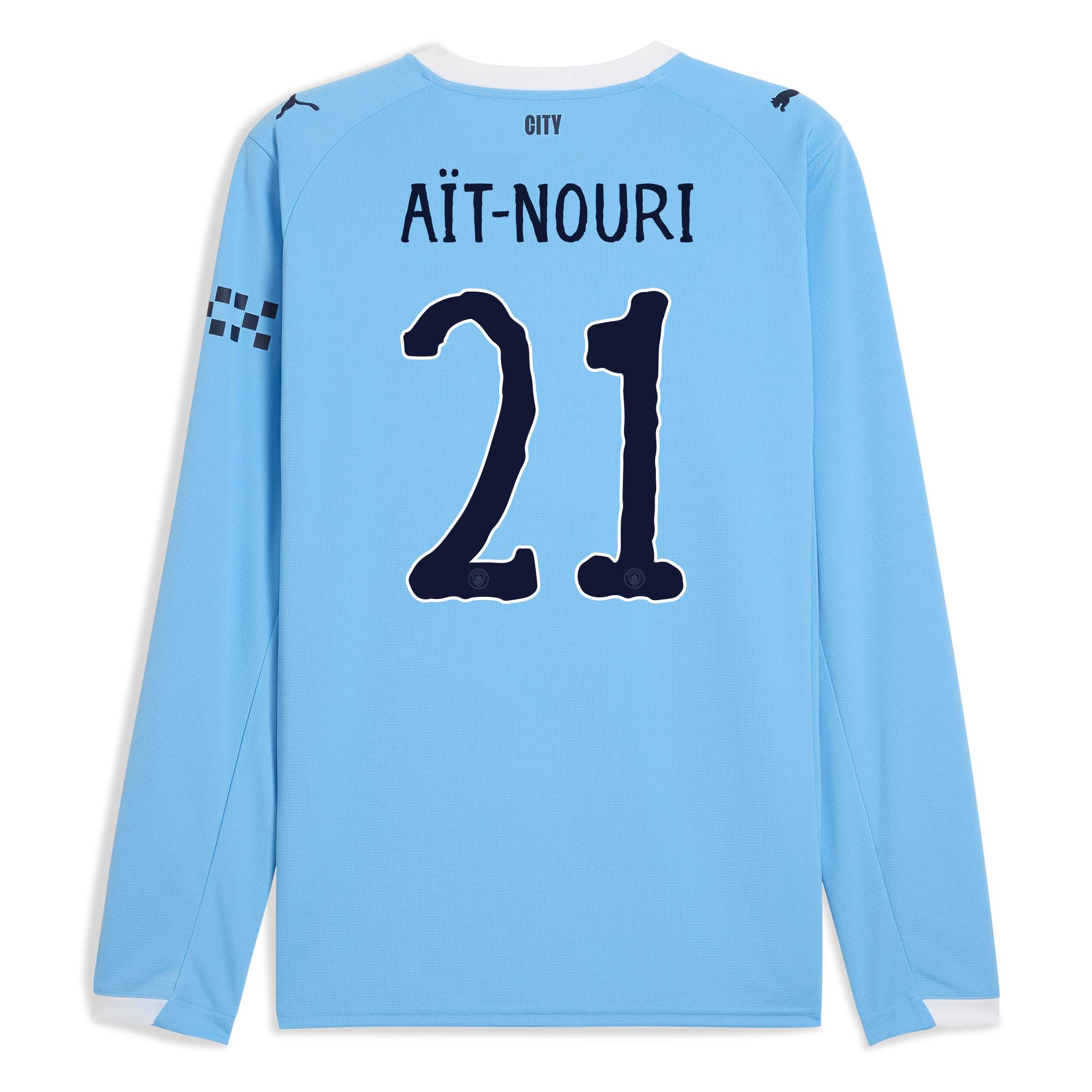 manchester city kidsuper home jersey 202526 long sleeve with aÏt-nouri 21 printing Manchester City Shirts | Official Team Gear