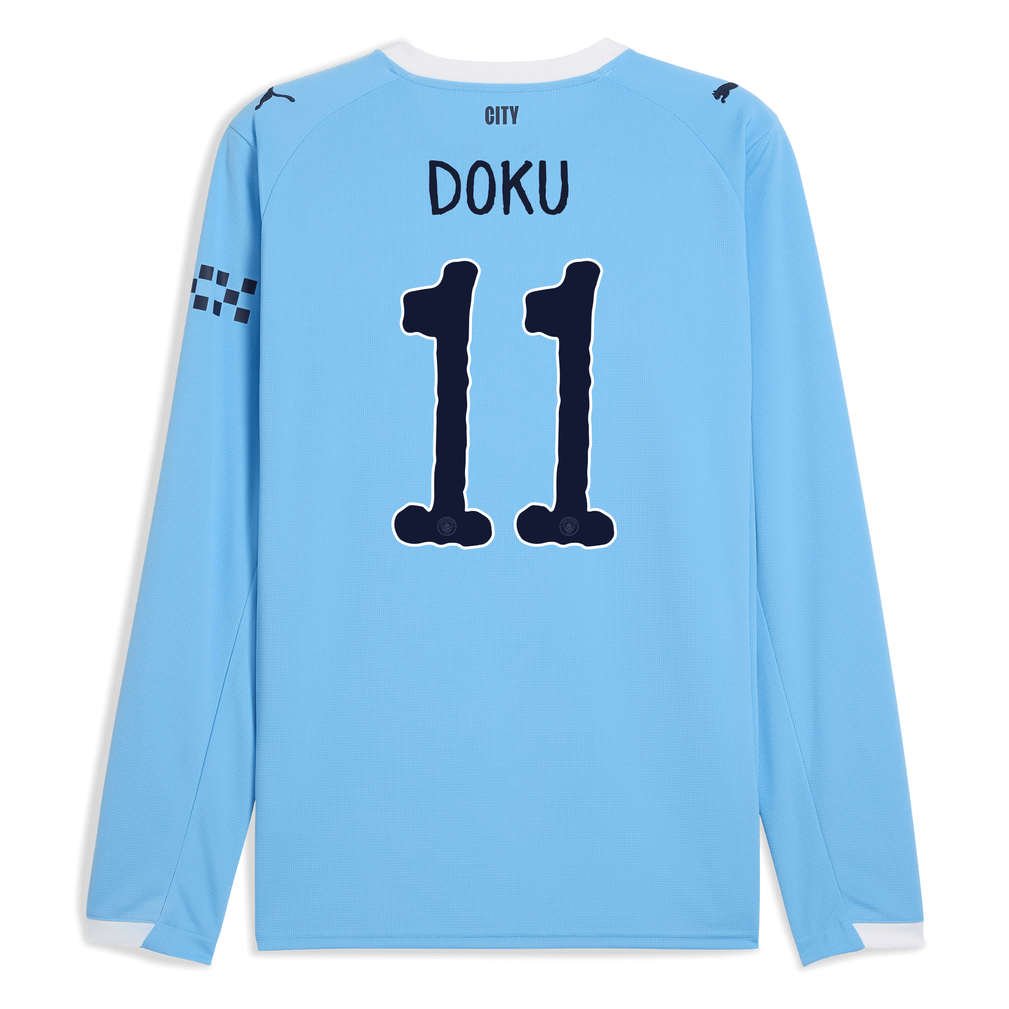 manchester city kidsuper home jersey 202526 long sleeve with doku 11 printing Manchester City Shirts | Official Team Gear