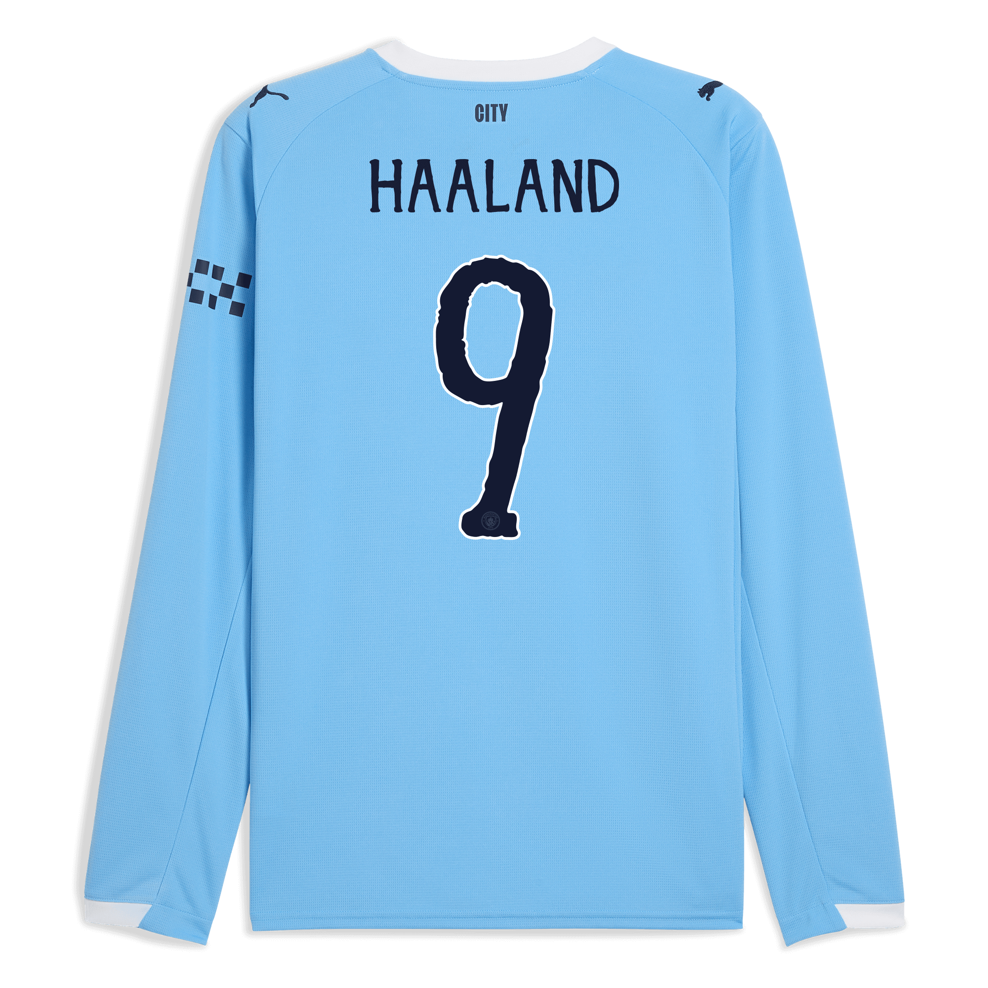 manchester city kidsuper home jersey 202526 long sleeve with haaland 9 printing Manchester City Shirts | Official Team Gear