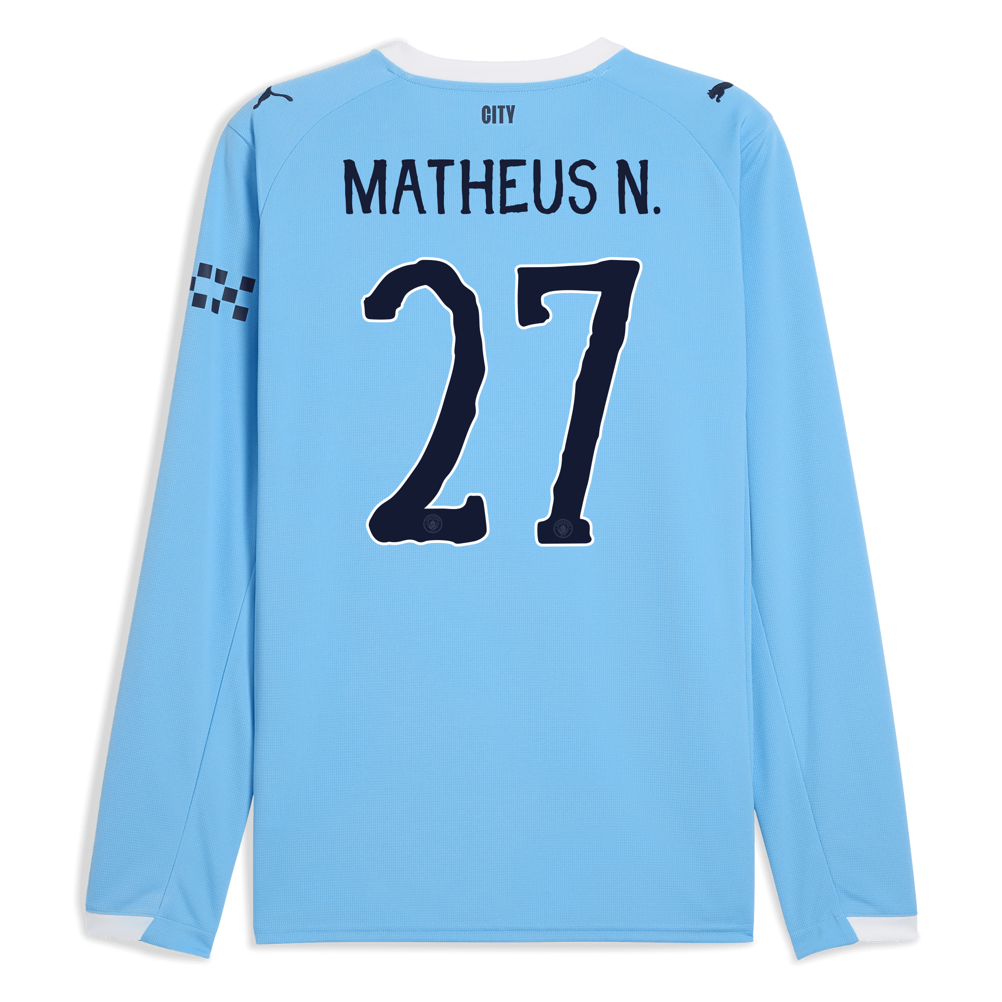 manchester city kidsuper home jersey 202526 long sleeve with matheus n. 27 printing Manchester City Shirts | Official Team Gear